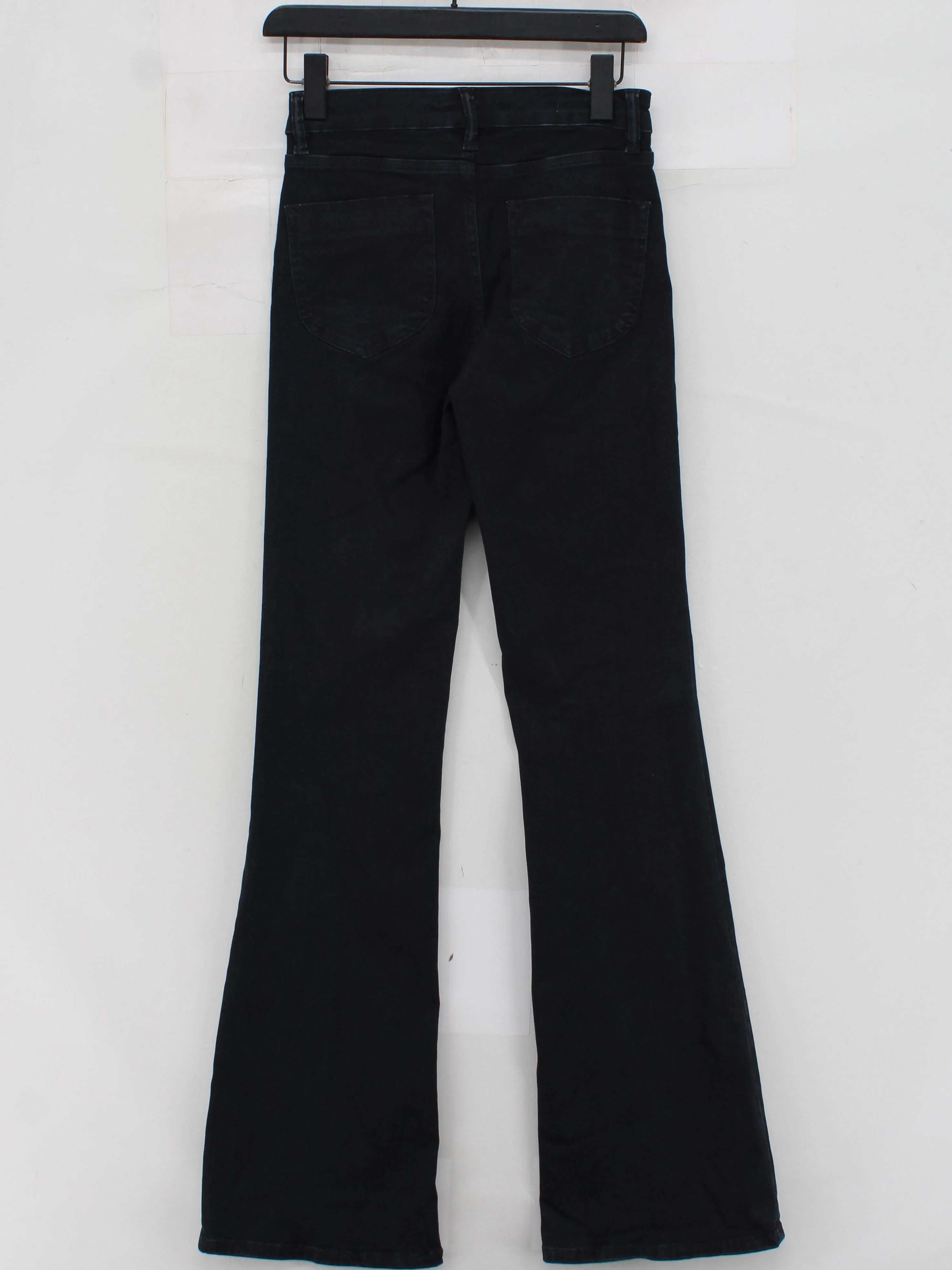 Reiss Women's Jeans W 25 in Black Cotton with Elastane Flared - Image 2