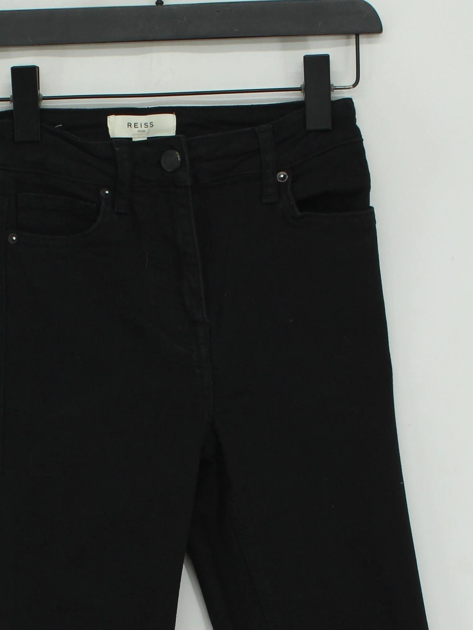 Reiss Women's Jeans W 25 in Black Viscose - Image 3