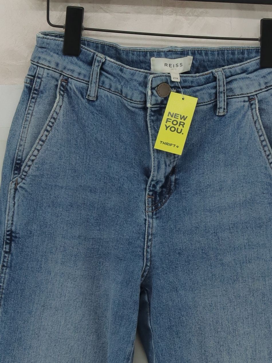 Reiss Women's Jeans W 27 in Blue Cotton with Elastane Straight - Image 3