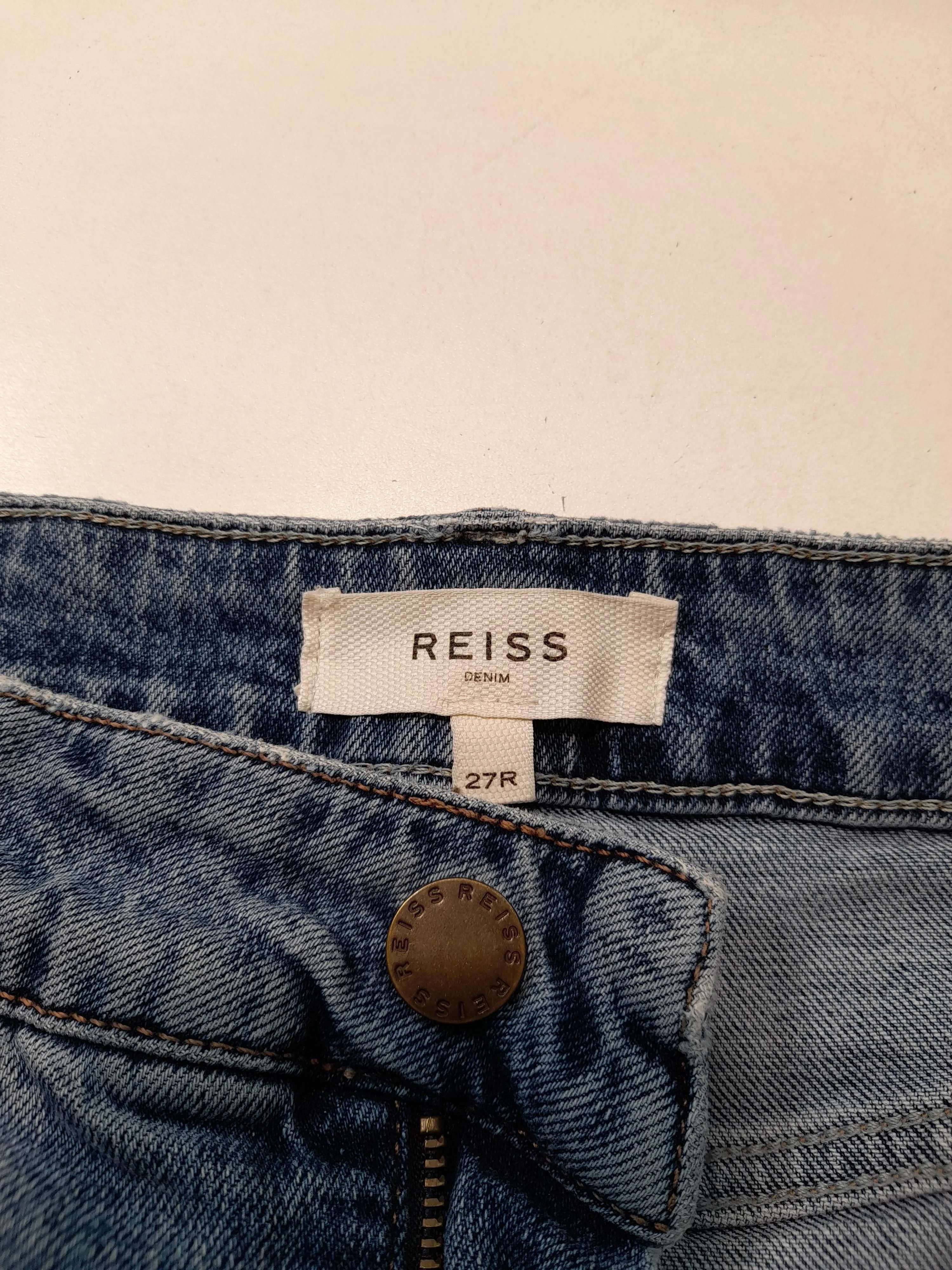 Reiss Women's Jeans W 27 in Blue Cotton with Elastane Straight - Image 5