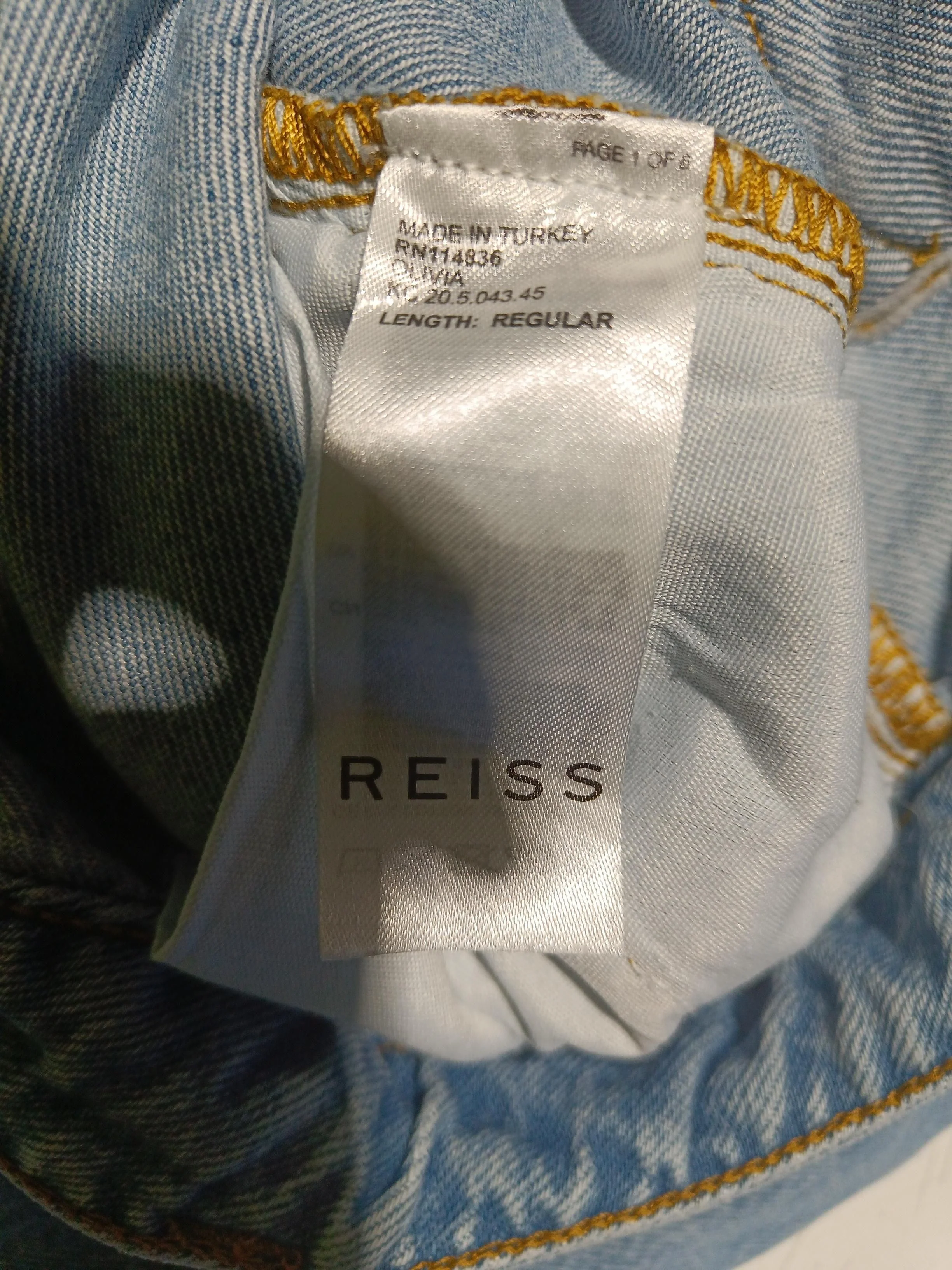 Reiss Women's Jeans W 32 in; L 32 in Blue 100% Cotton Wide-Leg - Image 6