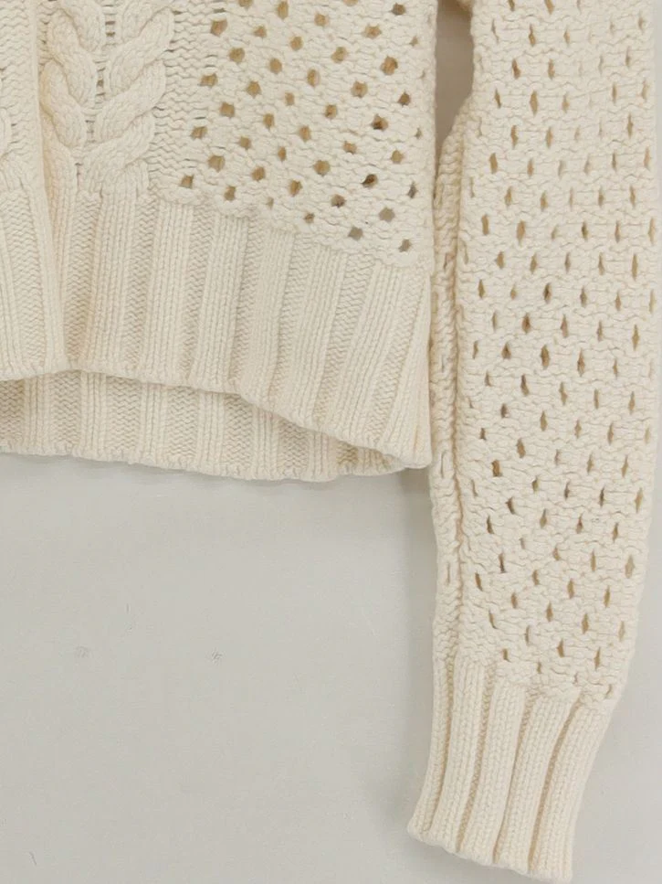 Reiss Women's Jumper L Cream Polyamide with Viscose, Wool, Cashmere Pullover - Image 4