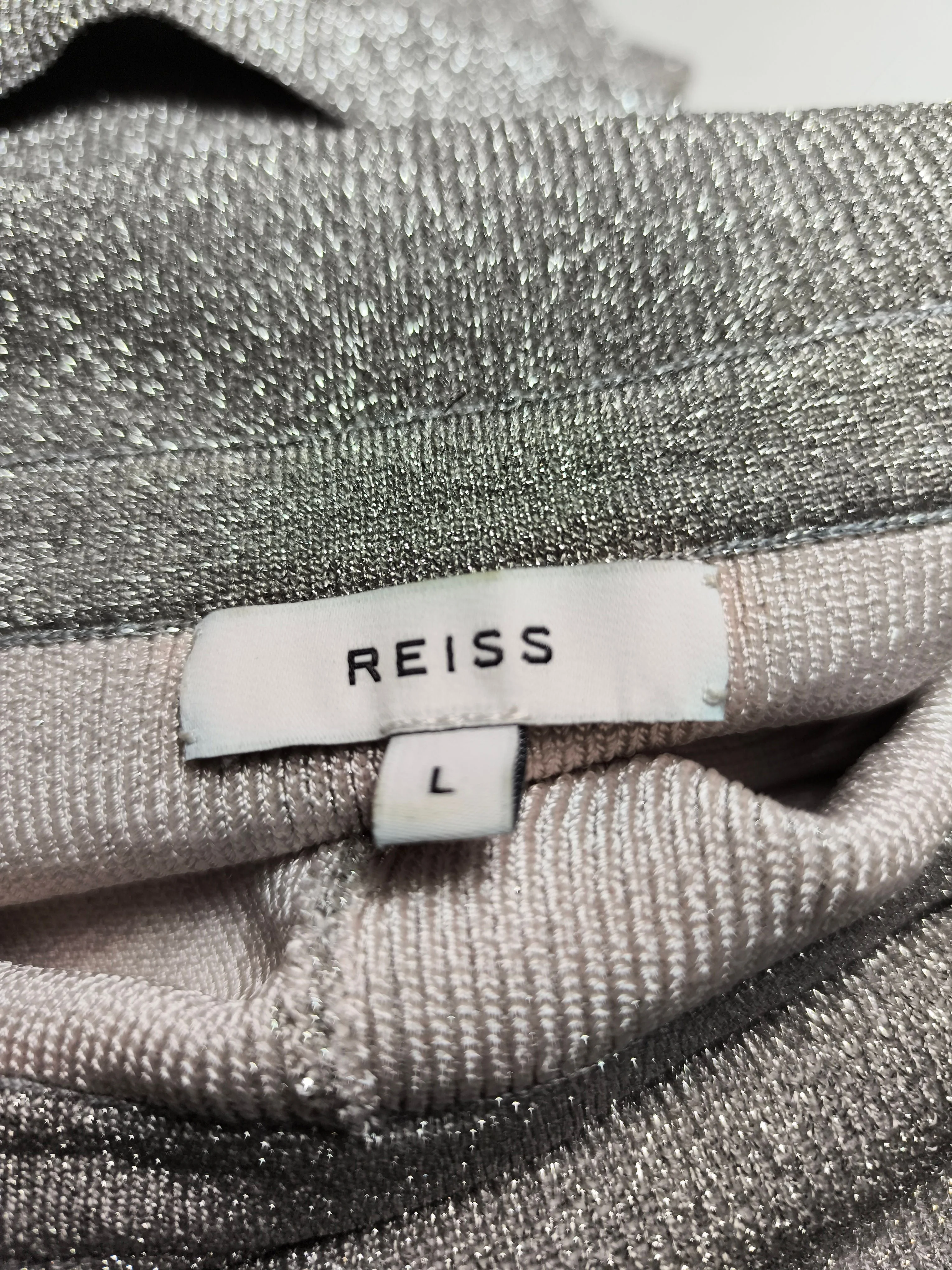Reiss Women's Jumper L Silver Viscose with Nylon, Elastane Roll Neck Pullover - Image 5