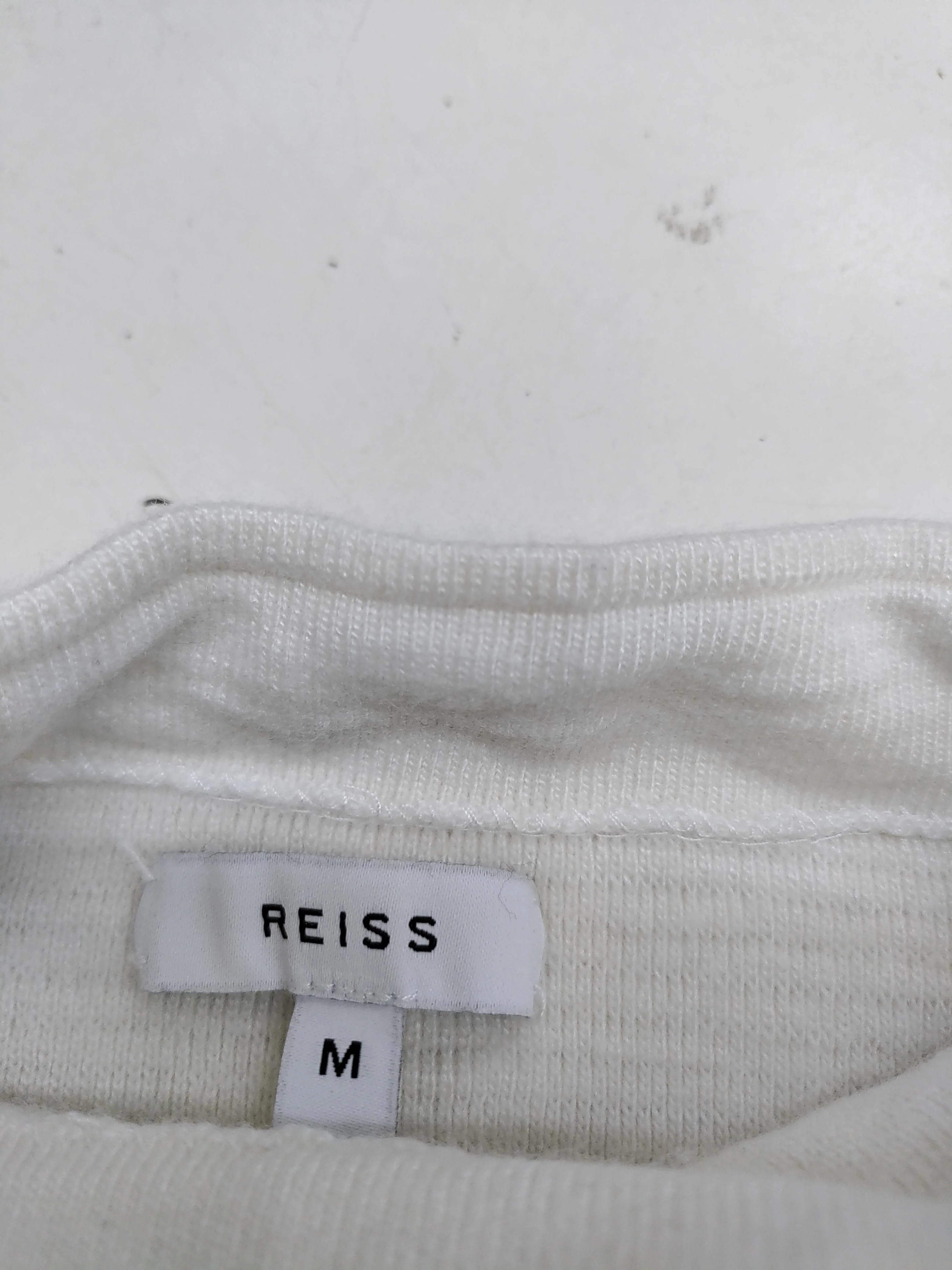Reiss Women's Jumper M Cream Viscose with Polyamide, Wool, Angora Pullover - Image 5