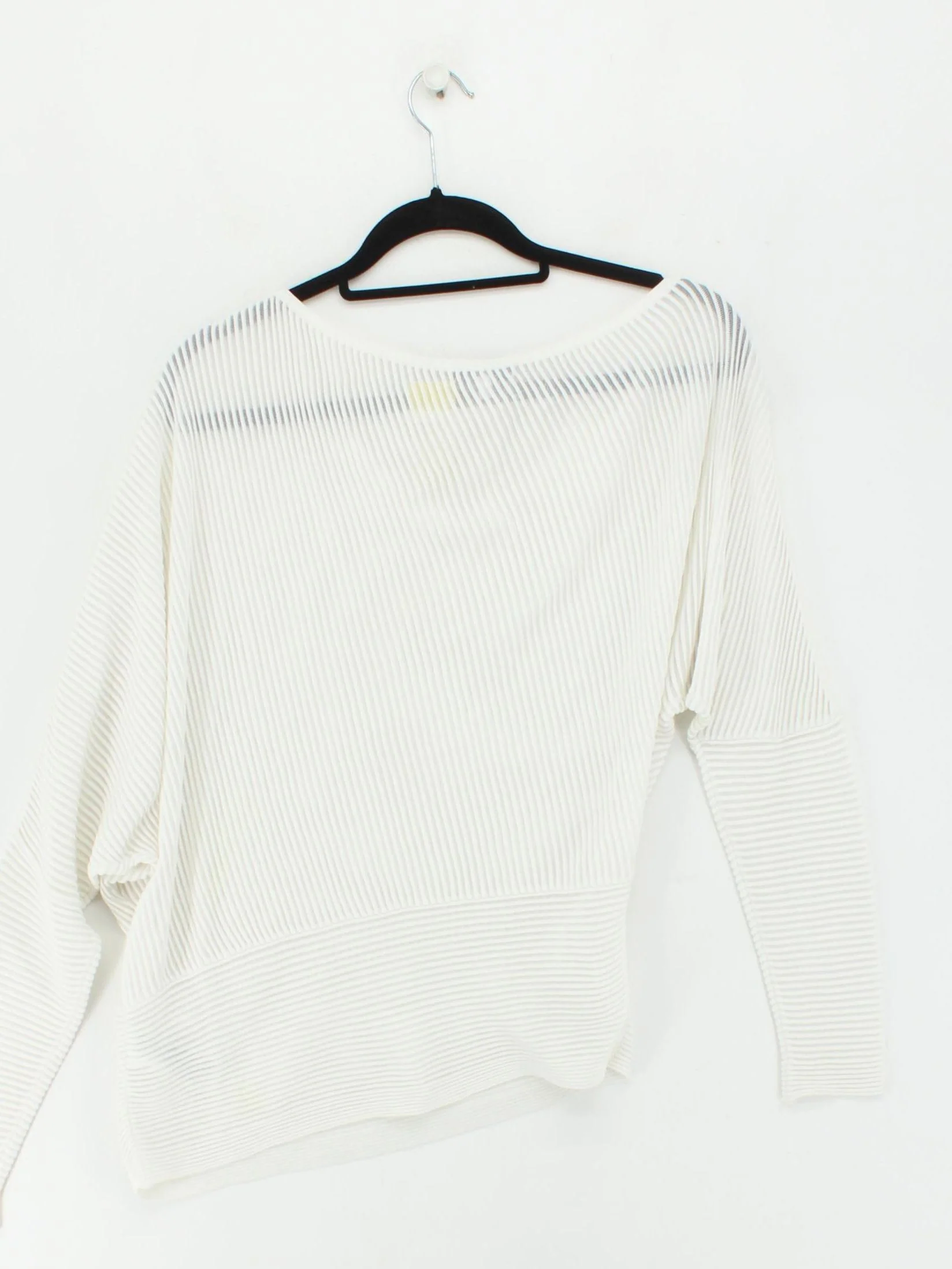 Reiss Women's Jumper M White Viscose with Polyamide V-Neck Pullover - Image 2
