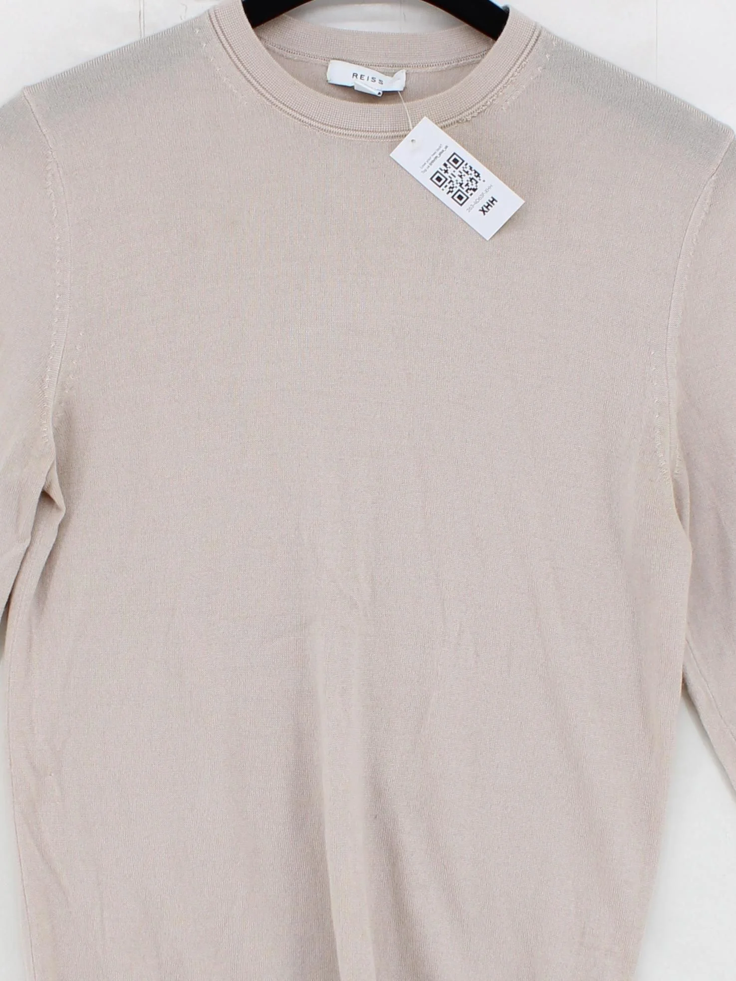 Reiss Women's Jumper S Cream Wool with Acrylic, Polyester, Elastane Pullover - Image 3