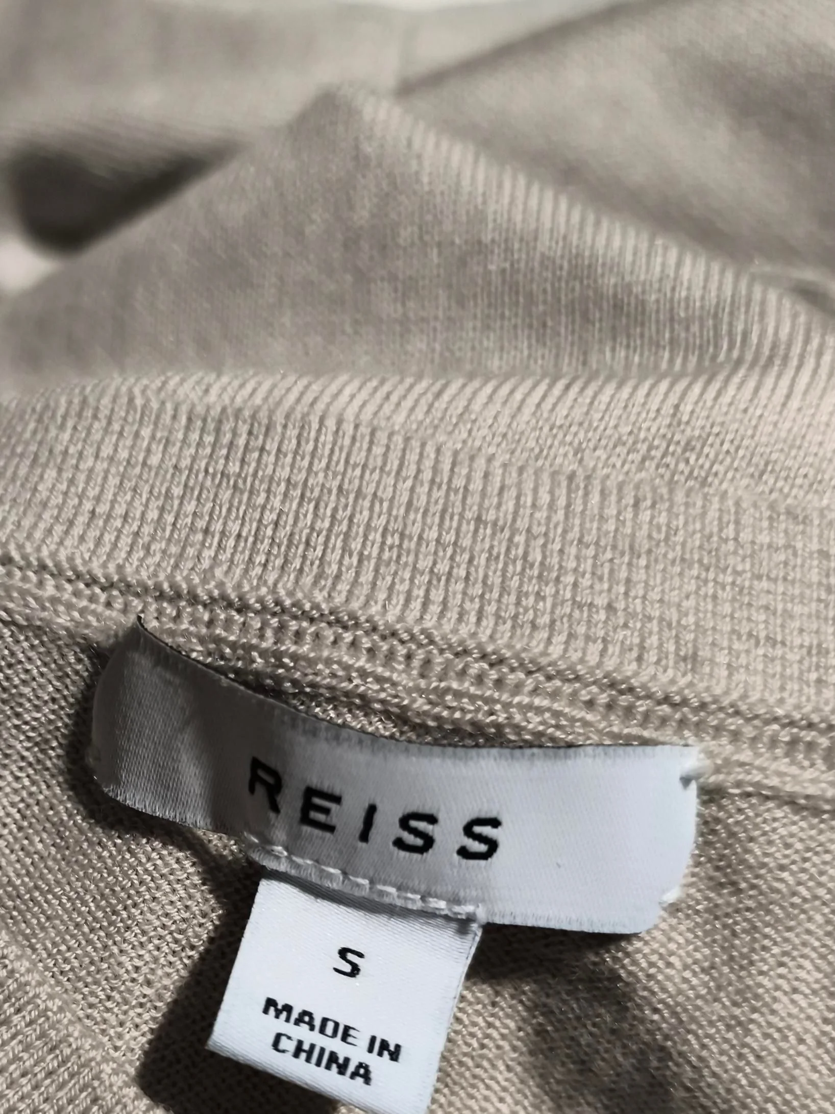Reiss Women's Jumper S Cream Wool with Acrylic, Polyester, Elastane Pullover - Image 5