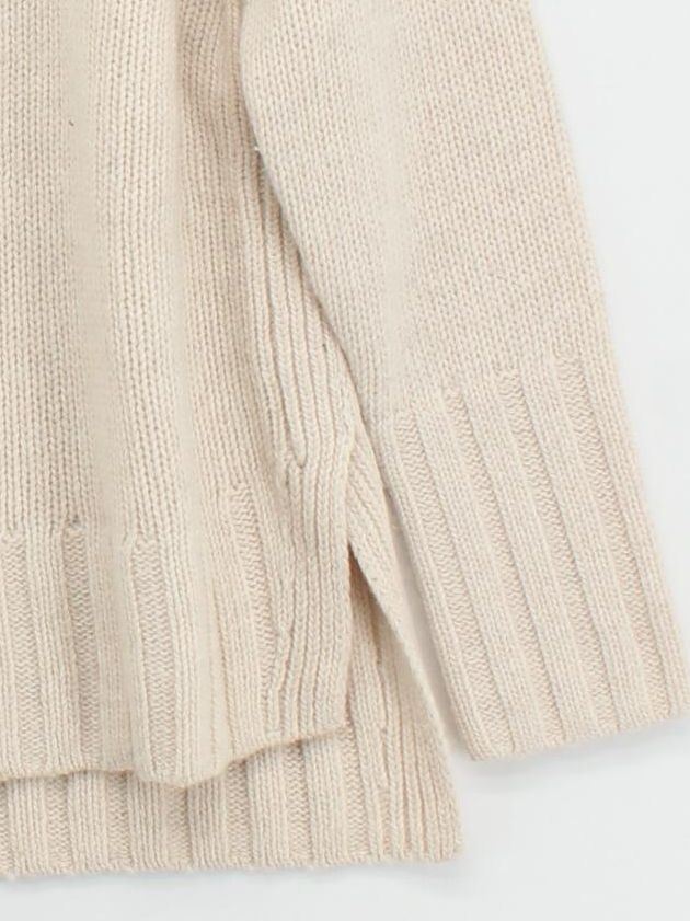 Reiss Women's Jumper S Cream Wool with Cashmere Roll Neck Pullover - Image 4