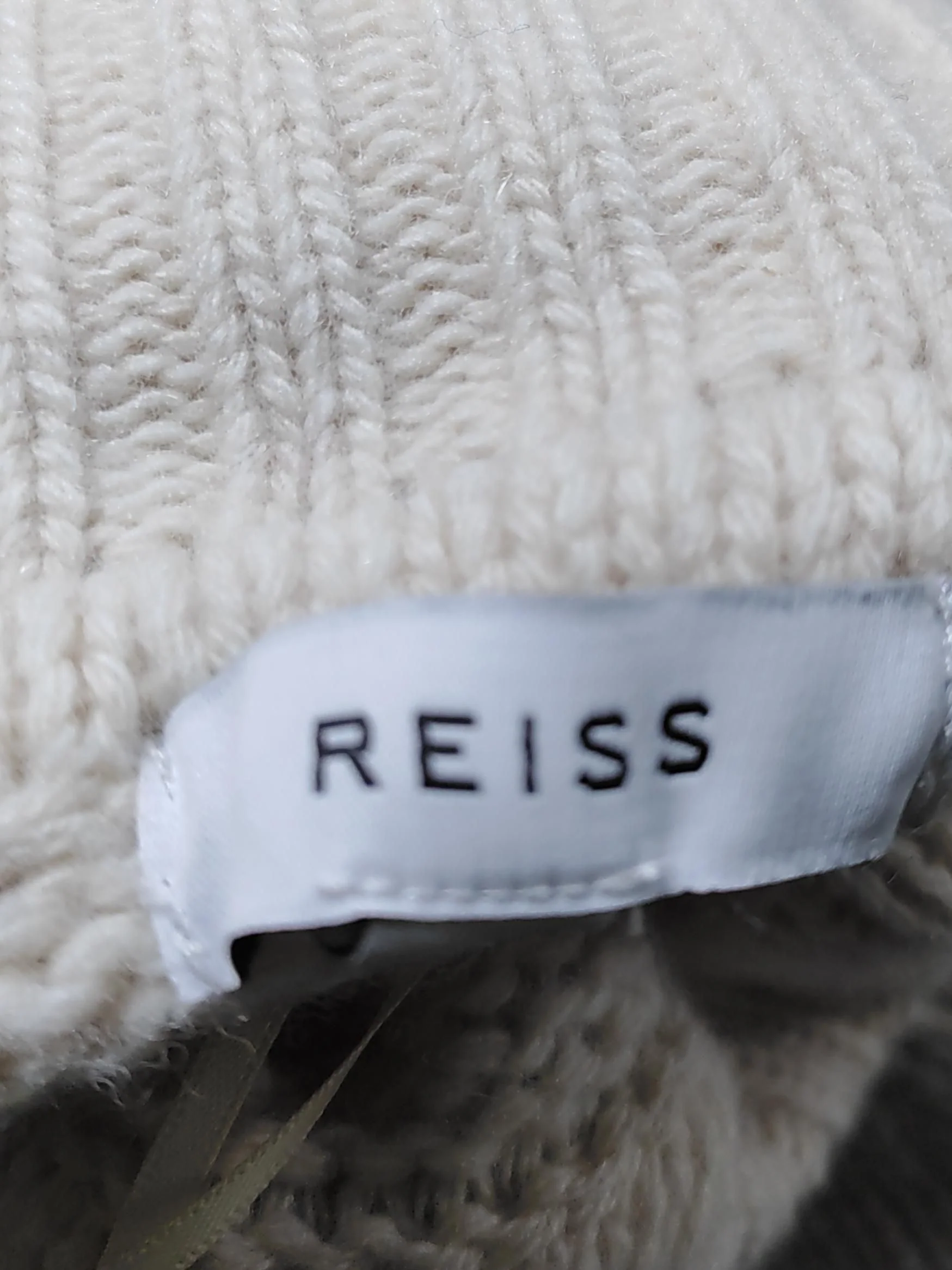 Reiss Women's Jumper S Cream Wool with Cashmere Roll Neck Pullover - Image 5