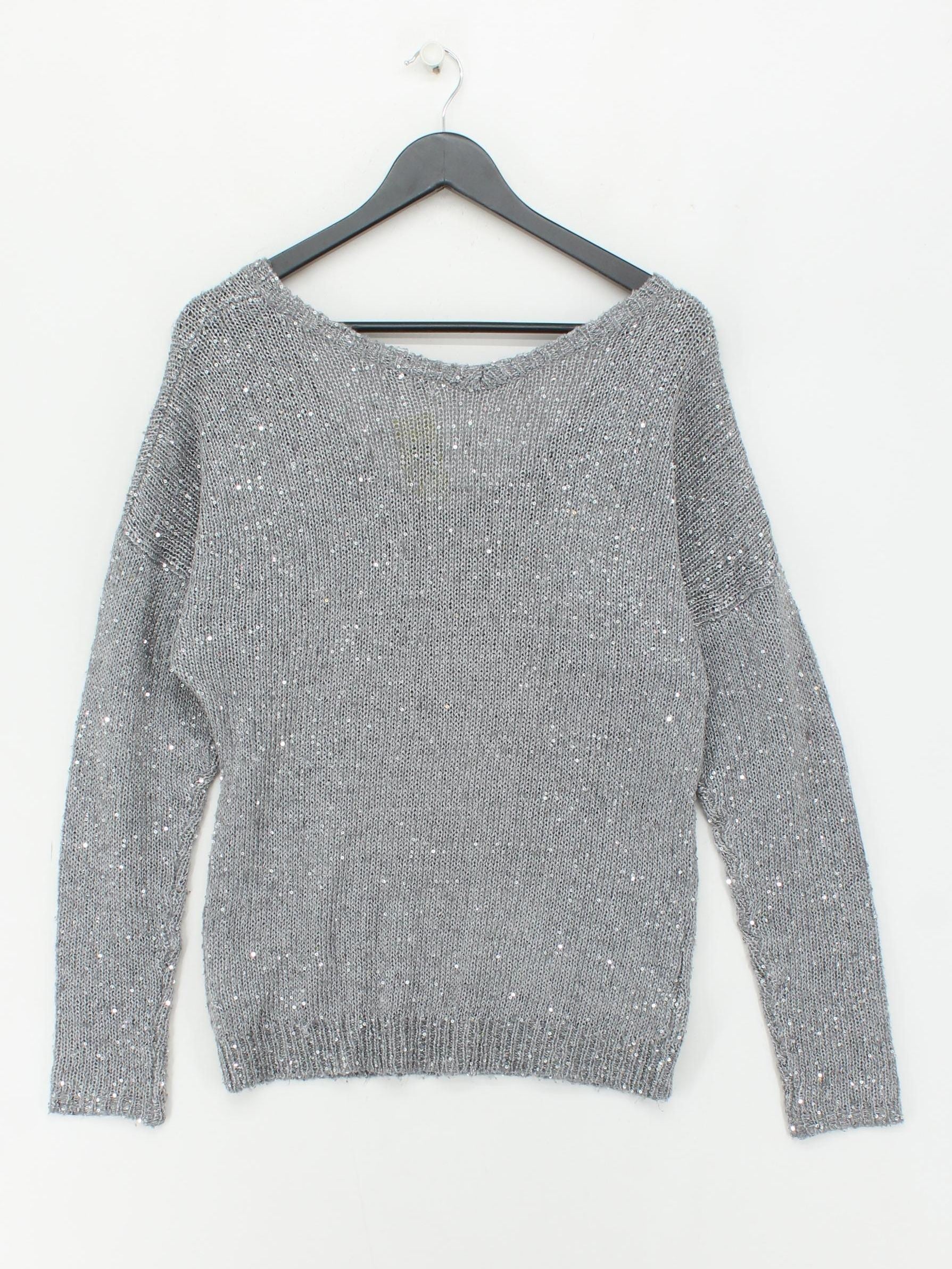 Reiss Women's Jumper S Grey 100% Other V-Neck Pullover - Image 2