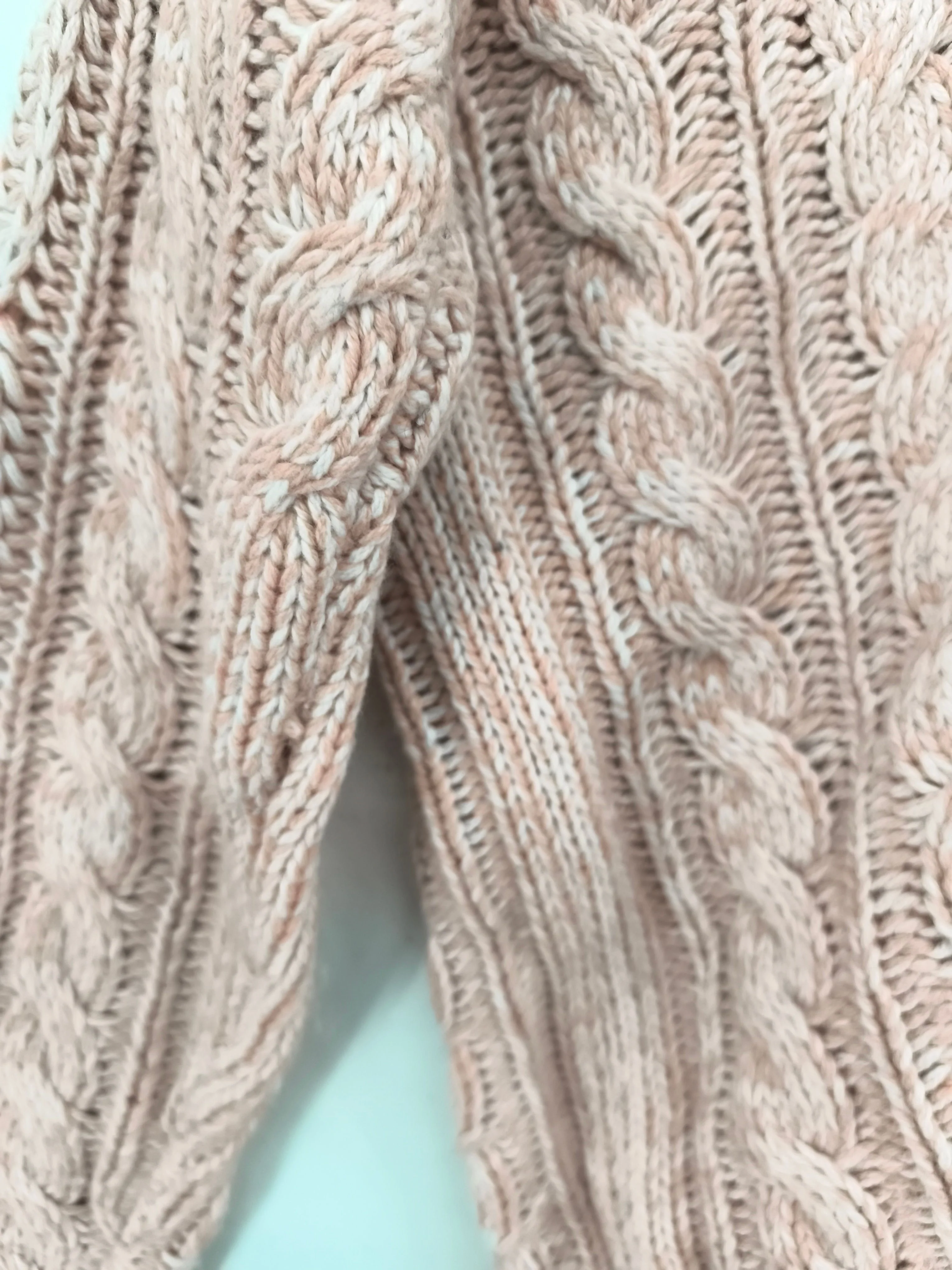 Reiss Women's Jumper S Pink Polyamide with Cotton, Wool V-Neck Pullover - Image 5