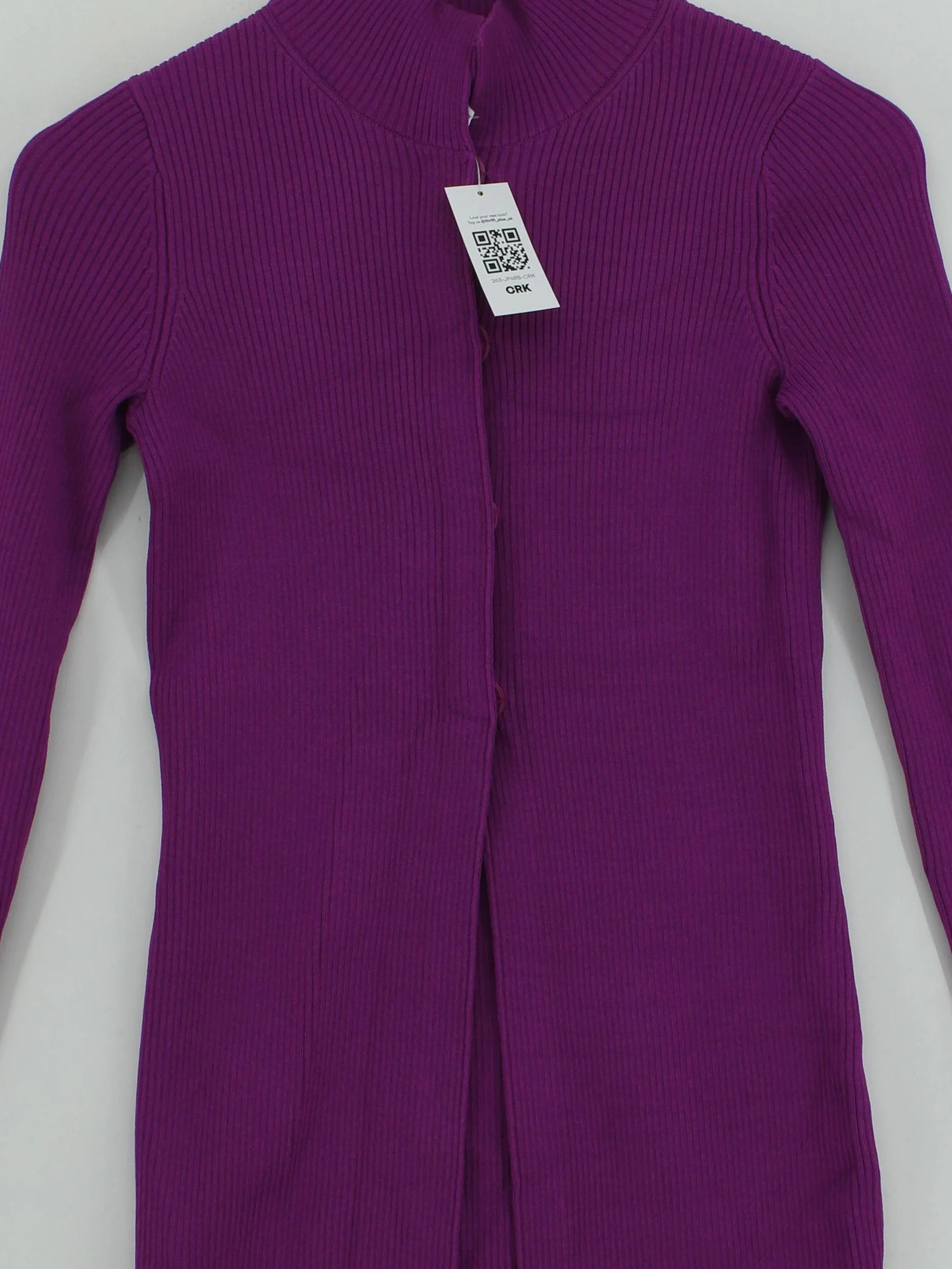 Reiss Women's Jumper S Purple Viscose with Elastane High Neck Pullover - Image 3