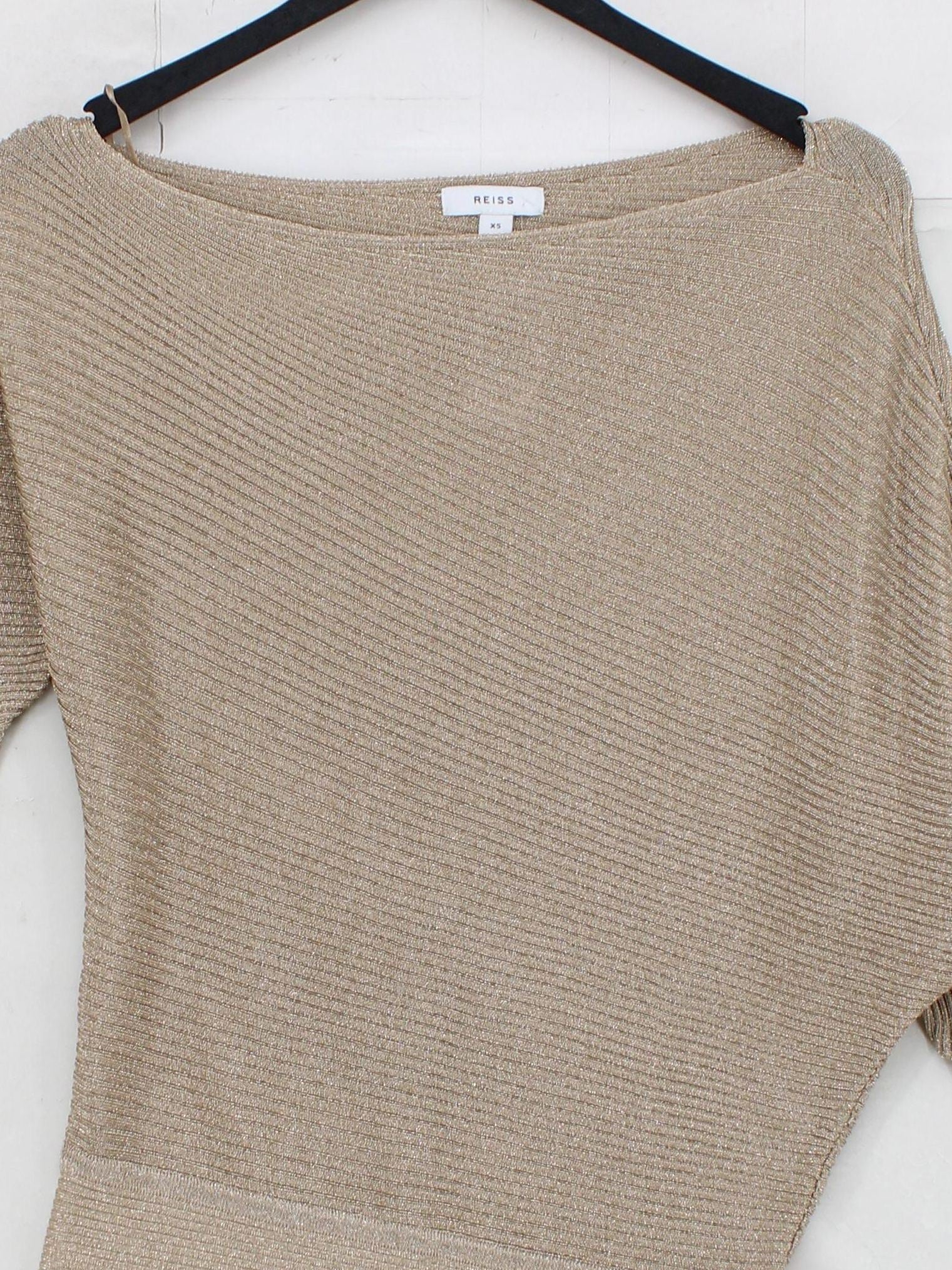 Reiss Women's Jumper XS Gold Viscose with Other Round Neck Pullover - Image 3