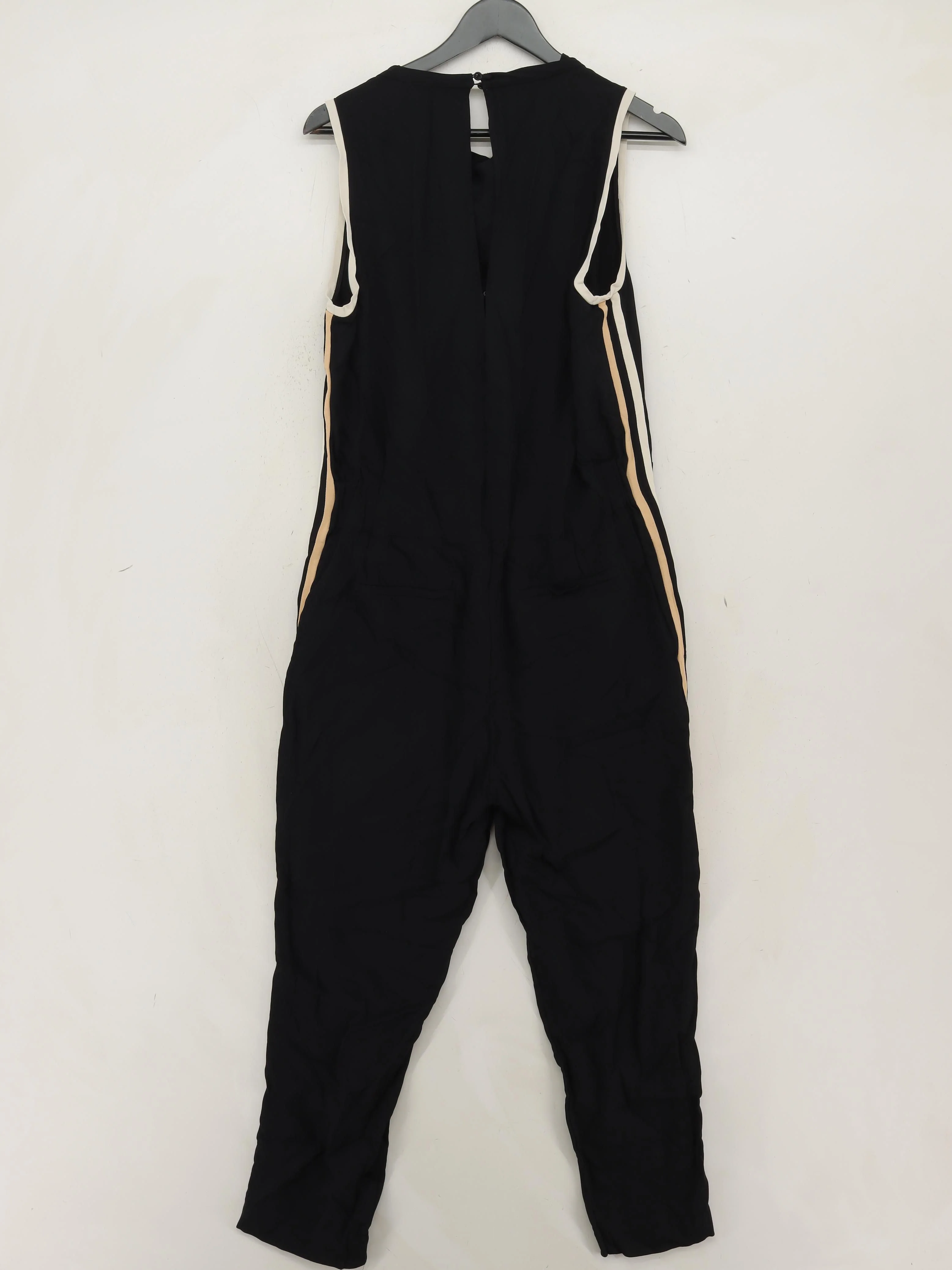 Reiss Women's Jumpsuit UK 14 Black Viscose with Elastane Tapered Jumpsuit - Image 2