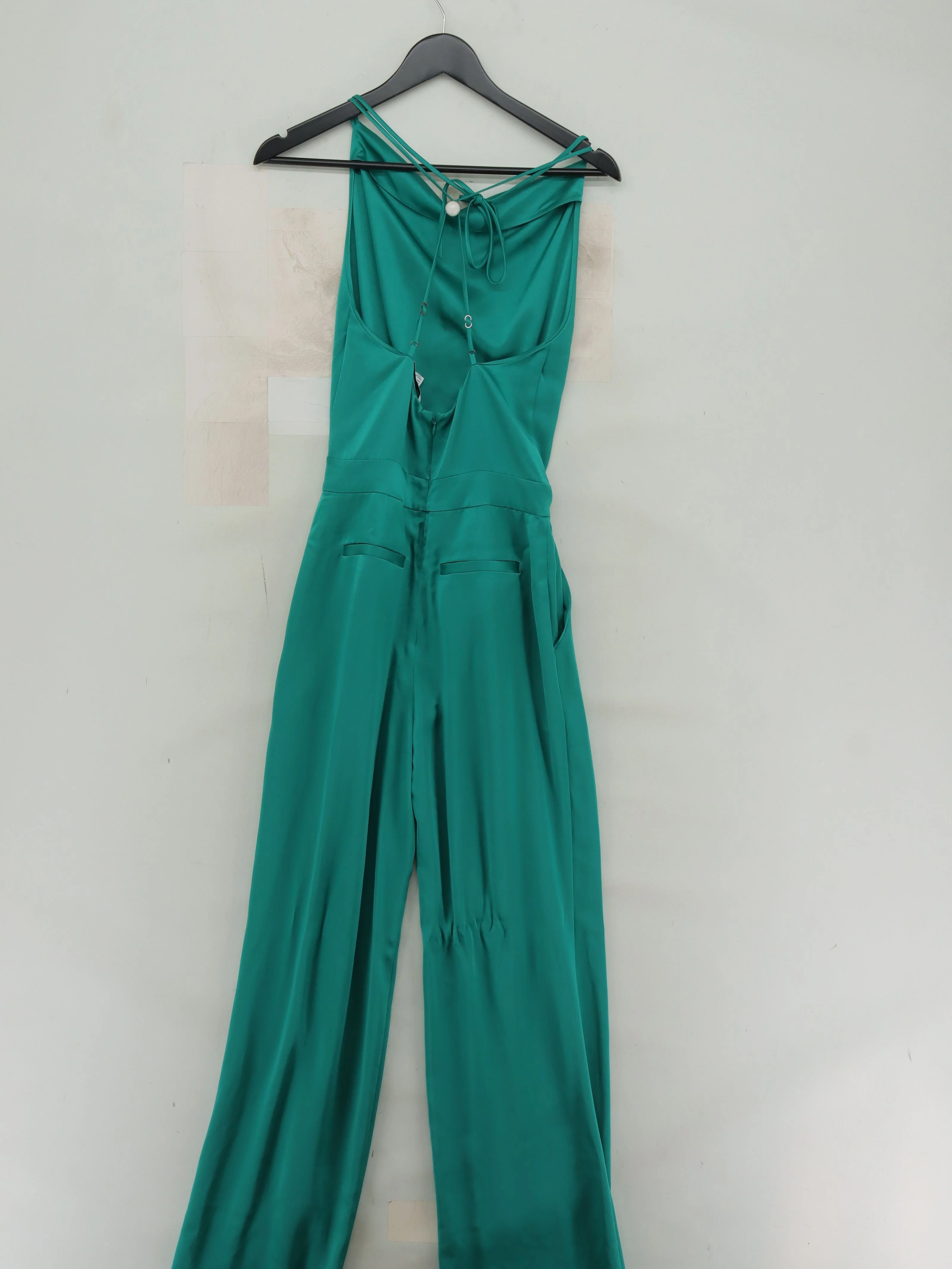 Reiss Women's Jumpsuit UK 4 Green Acetate with Polyester Wide-Leg Jumpsuit - Image 2