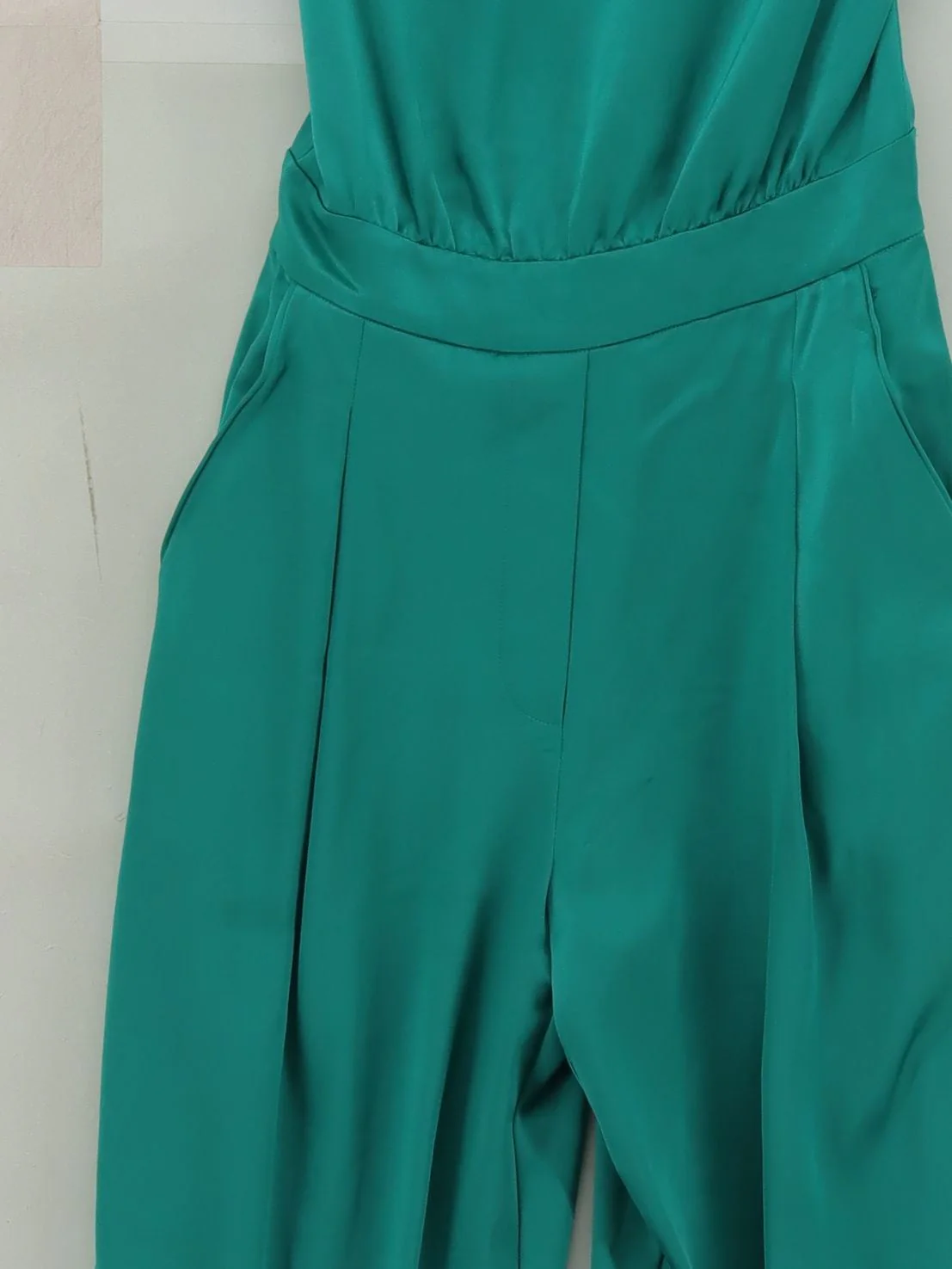 Reiss Women's Jumpsuit UK 4 Green Acetate with Polyester Wide-Leg Jumpsuit - Image 3