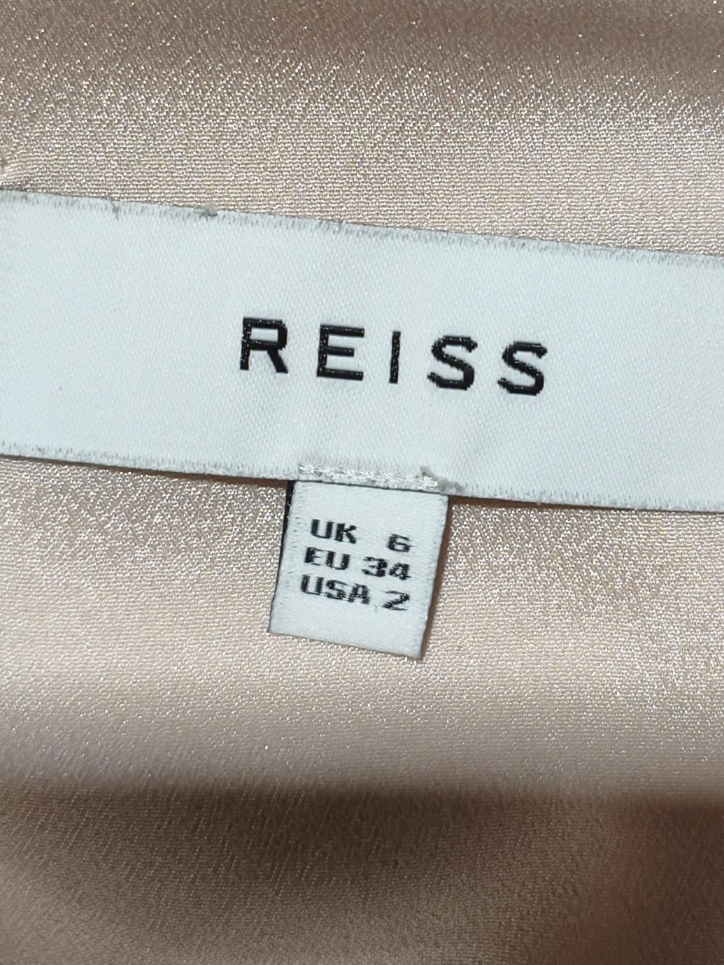 Reiss Women's Jumpsuit UK 6 Cream Polyester with Elastane Wide-Leg Jumpsuit - Image 6