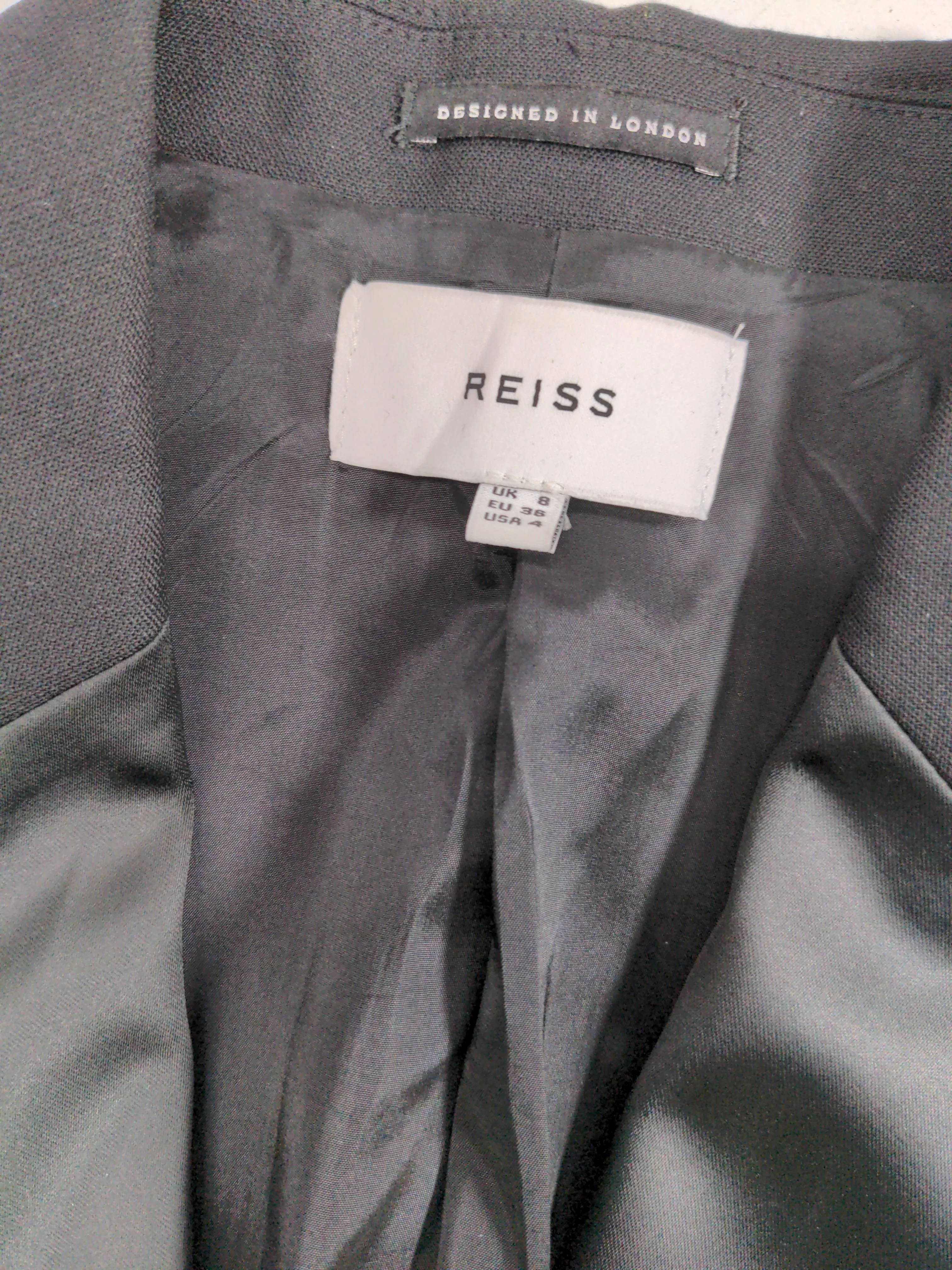 Reiss Women's Jumpsuit UK 8 Black Wool with Polyester, Elastane Tapered Jumpsuit - Image 5