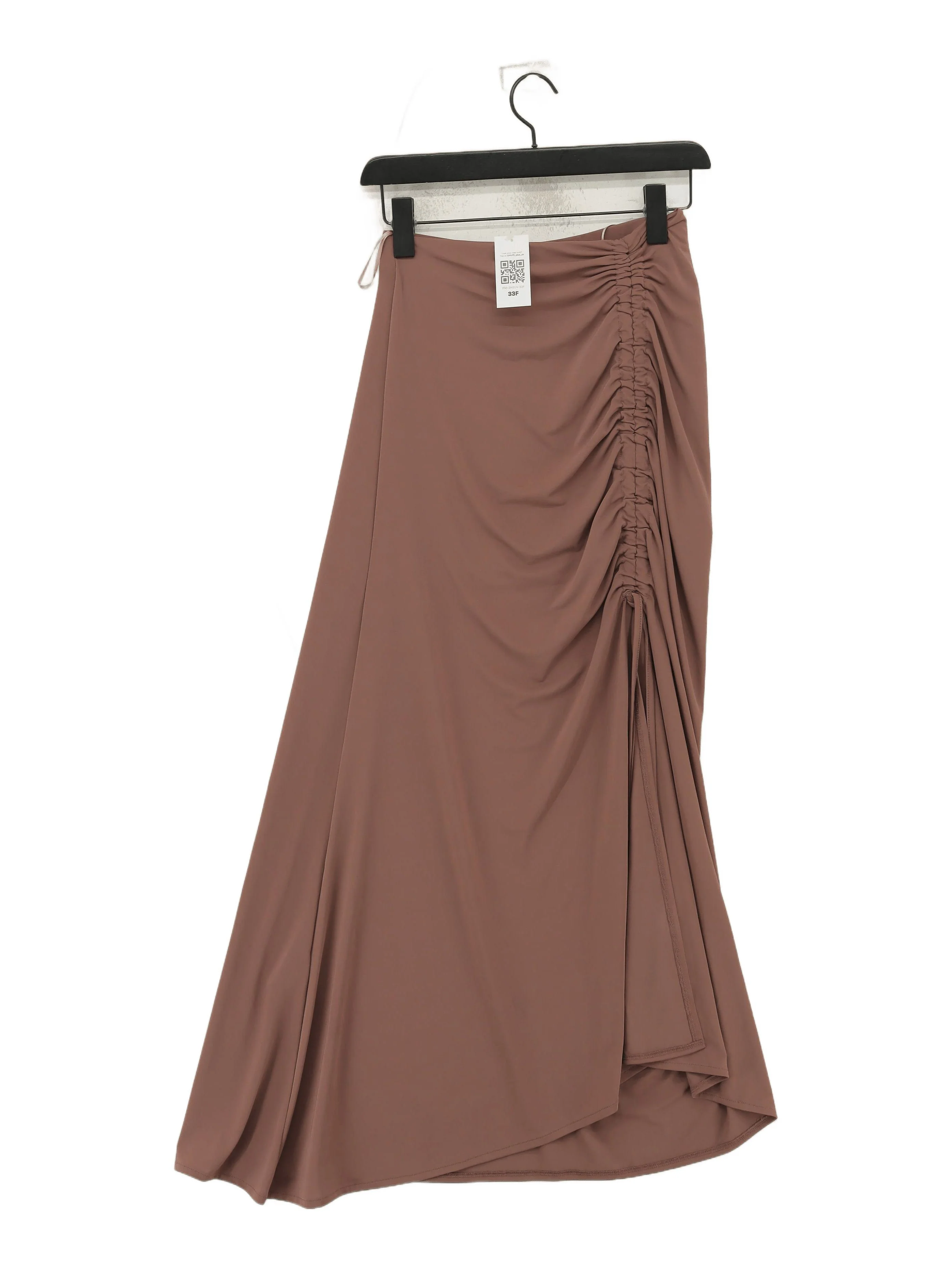 Reiss Women's Maxi Skirt S Brown Polyester with Elastane Long Maxi