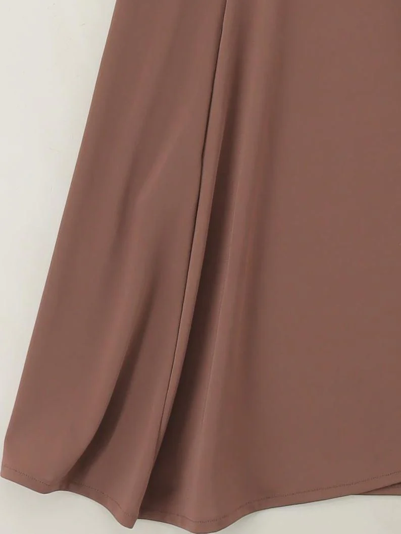 Reiss Women's Maxi Skirt S Brown Polyester with Elastane Long Maxi - Image 4
