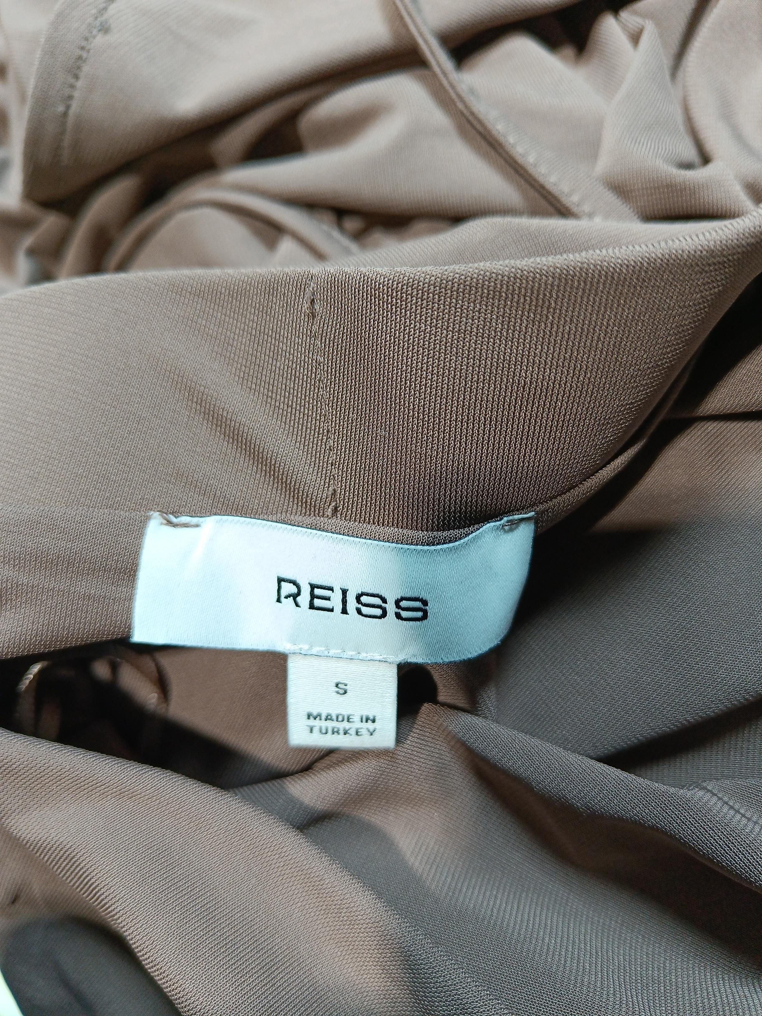 Reiss Women's Maxi Skirt S Brown Polyester with Elastane Long Maxi - Image 6