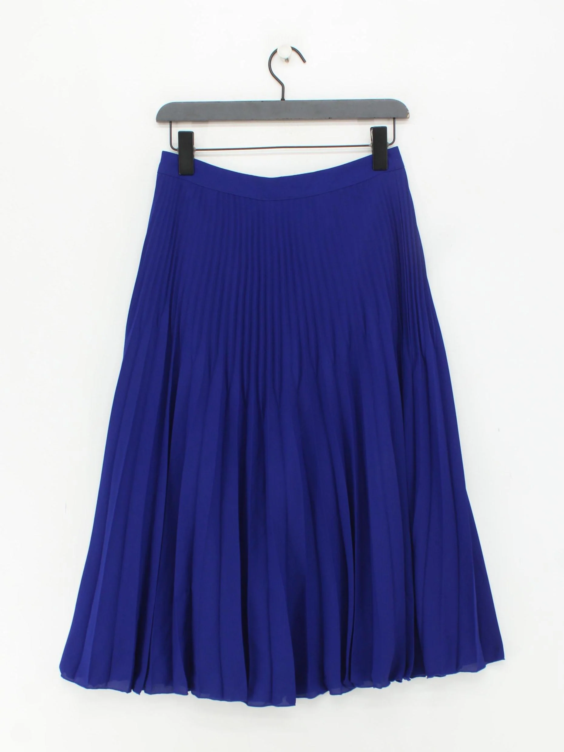 Reiss Women's Midi Skirt UK 10 Blue 100% Polyester Midi Pleated - Image 2