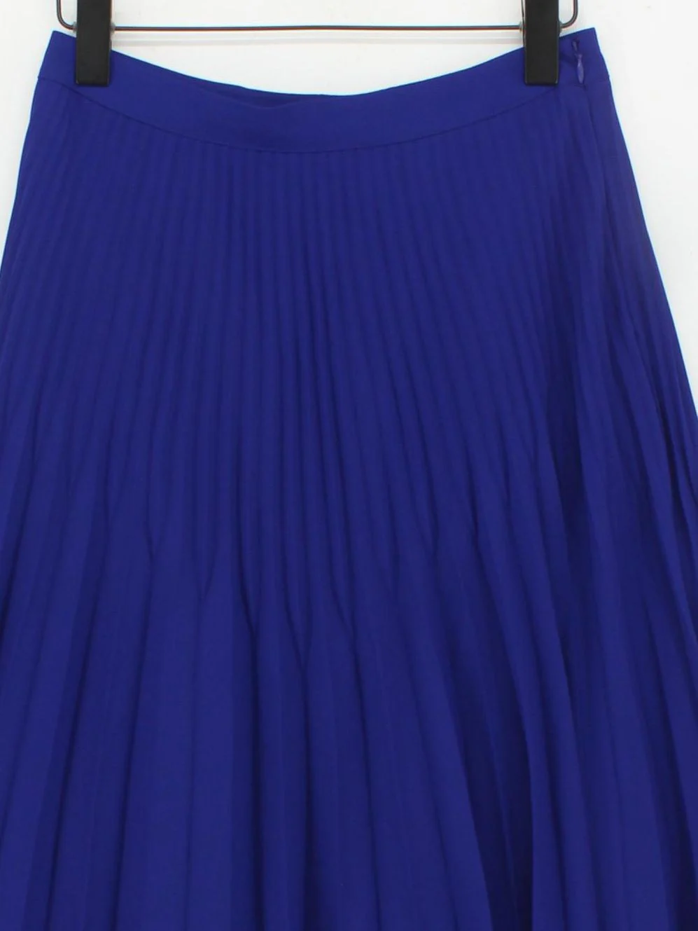 Reiss Women's Midi Skirt UK 10 Blue 100% Polyester Midi Pleated - Image 3