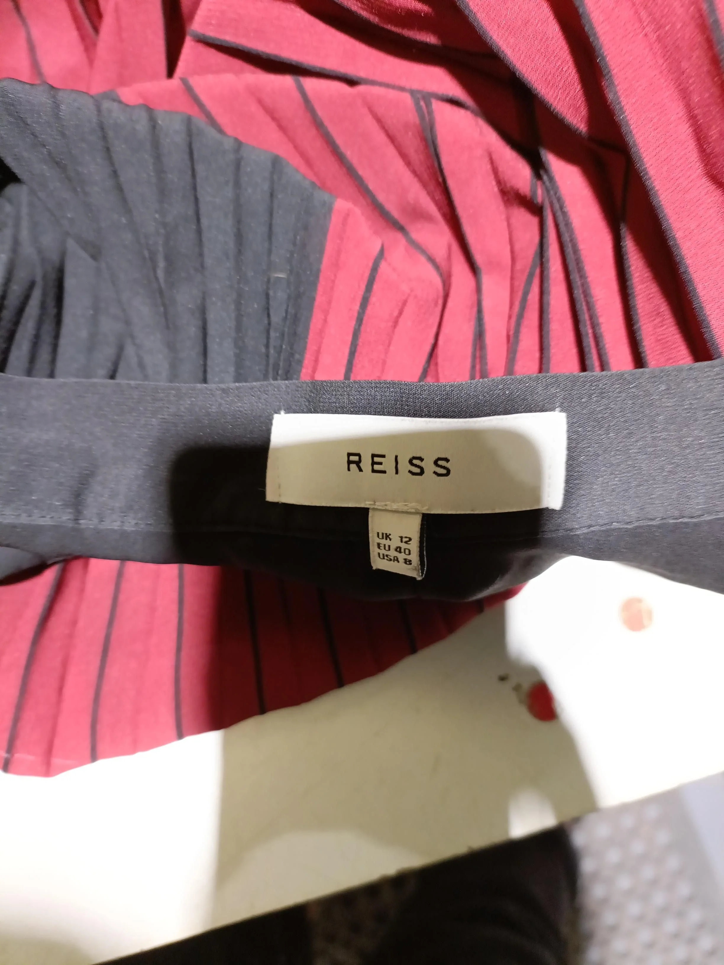 Reiss Women's Midi Skirt UK 12 Multi Polyester with Elastane Midi Pleated - Image 6