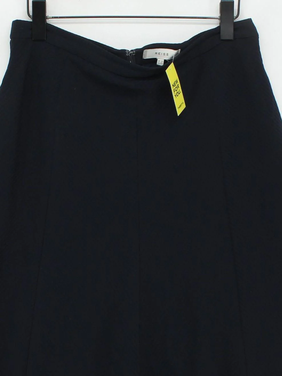 Reiss Women's Midi Skirt UK 14 Black 100% Polyester Midi A-Line - Image 3