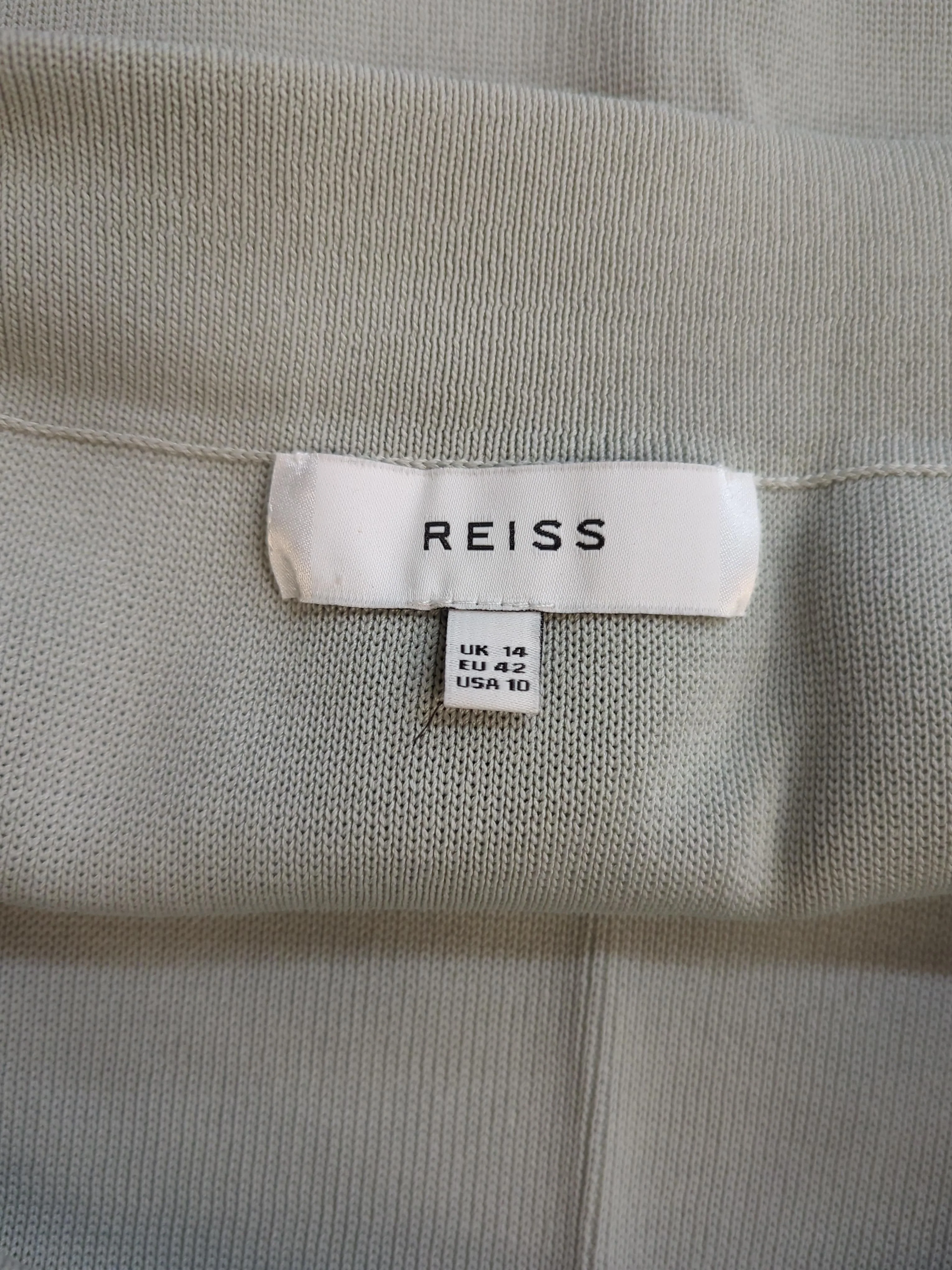 Reiss Women's Midi Skirt UK 14 Green Viscose with Nylon Midi A-Line - Image 5