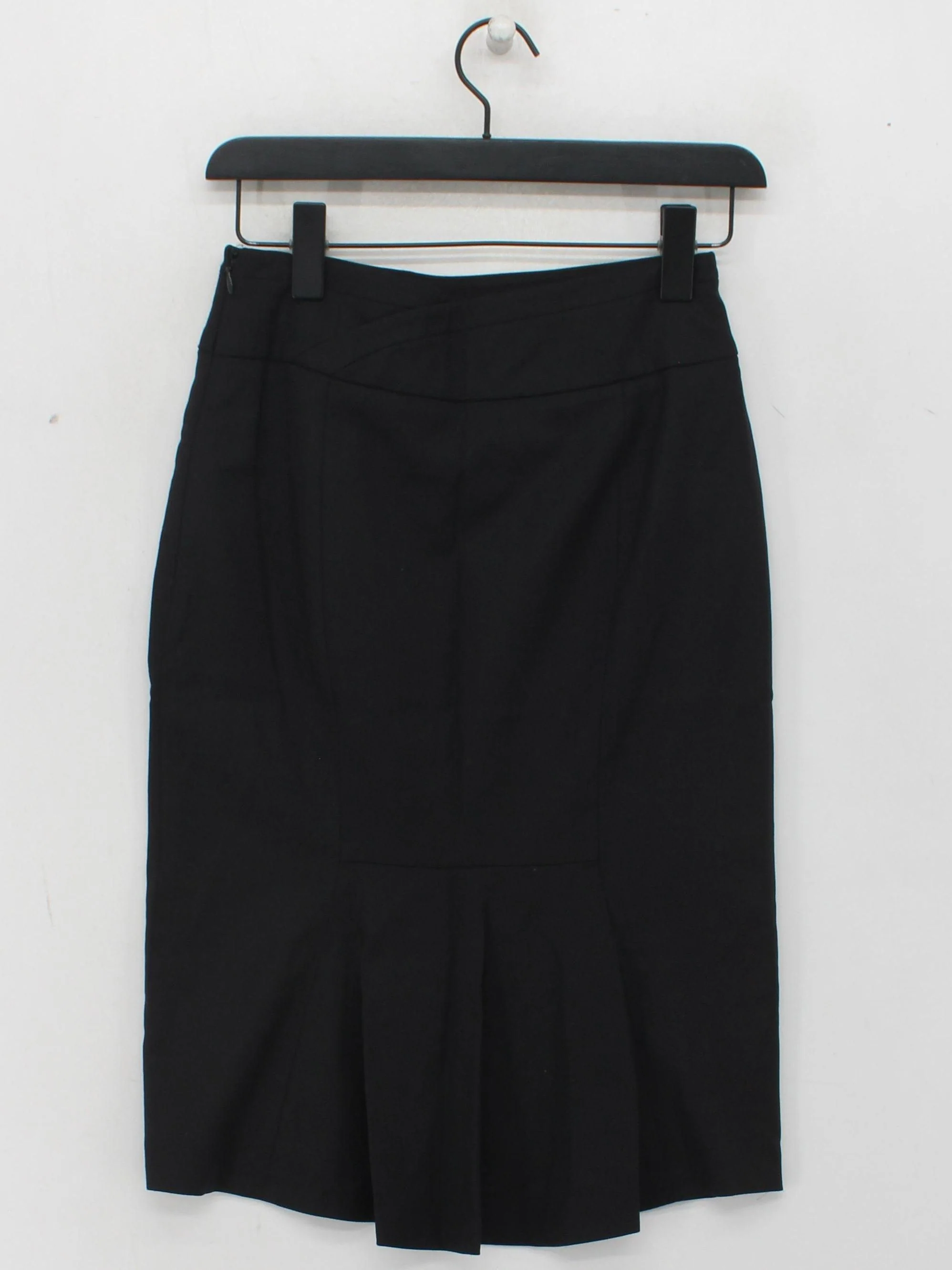 Reiss Women's Midi Skirt UK 6 Black Wool - Image 2