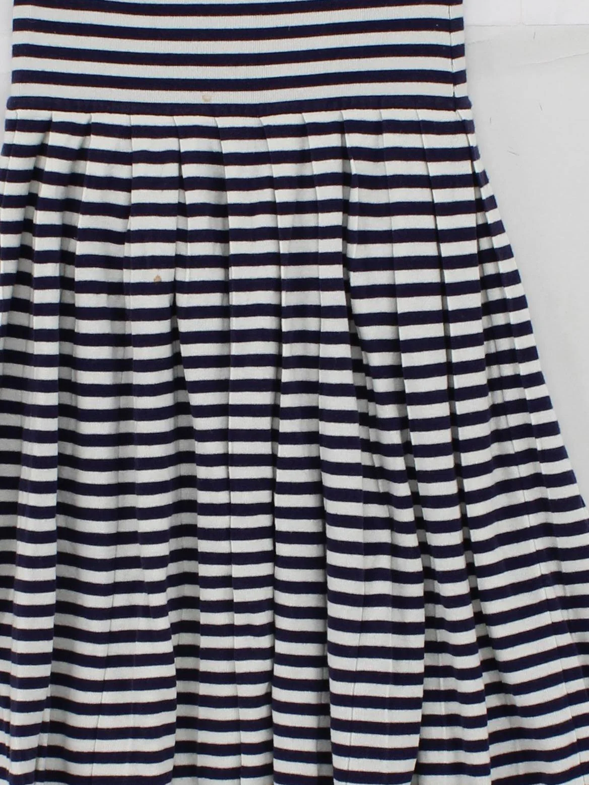 Reiss Women's Midi Skirt UK 6 Blue Cotton with Nylon, Elastane Pleated - Image 3