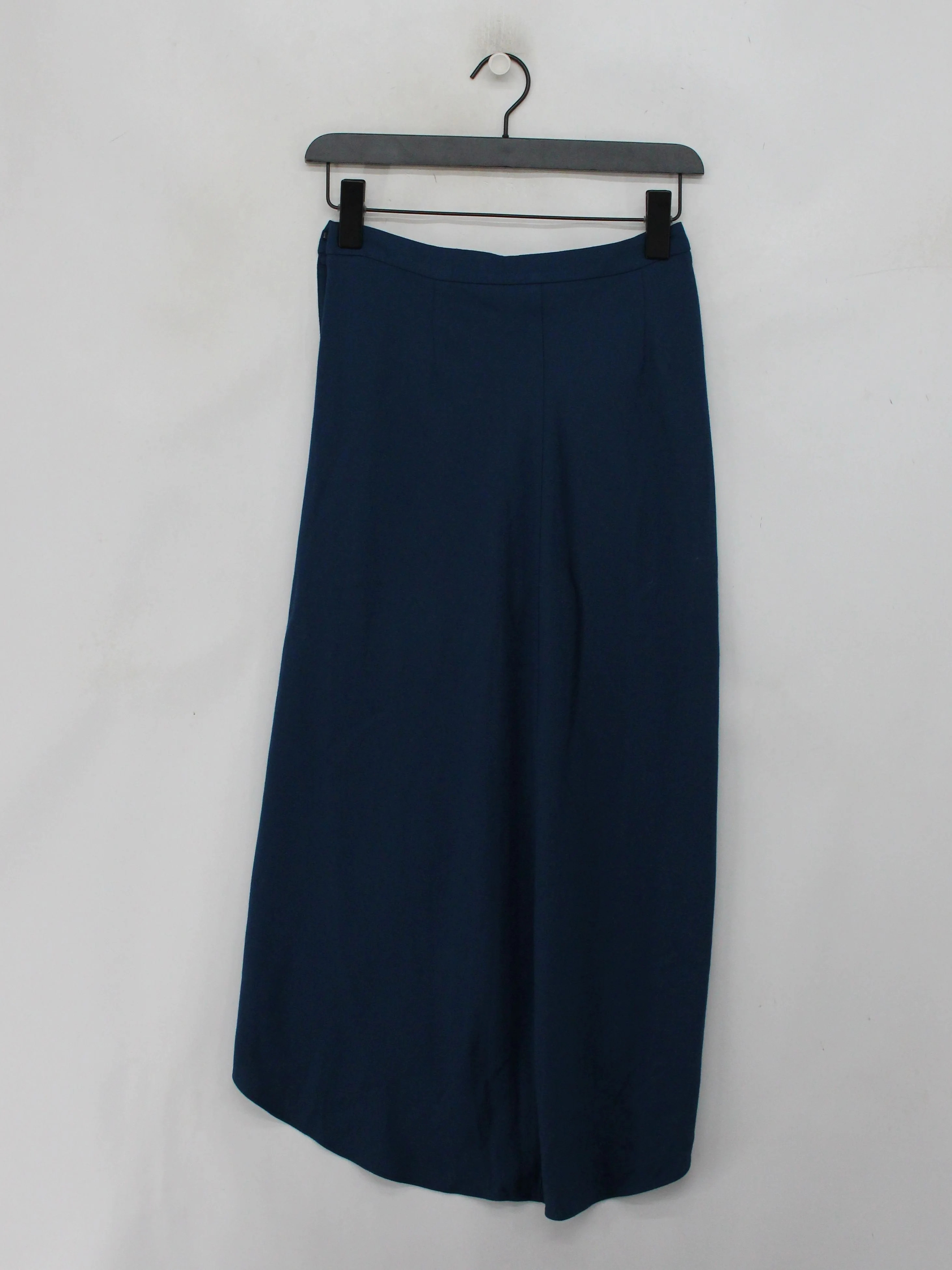 Reiss Women's Midi Skirt UK 6 Blue Viscose with Acetate, Elastane Midi Wrap - Image 2