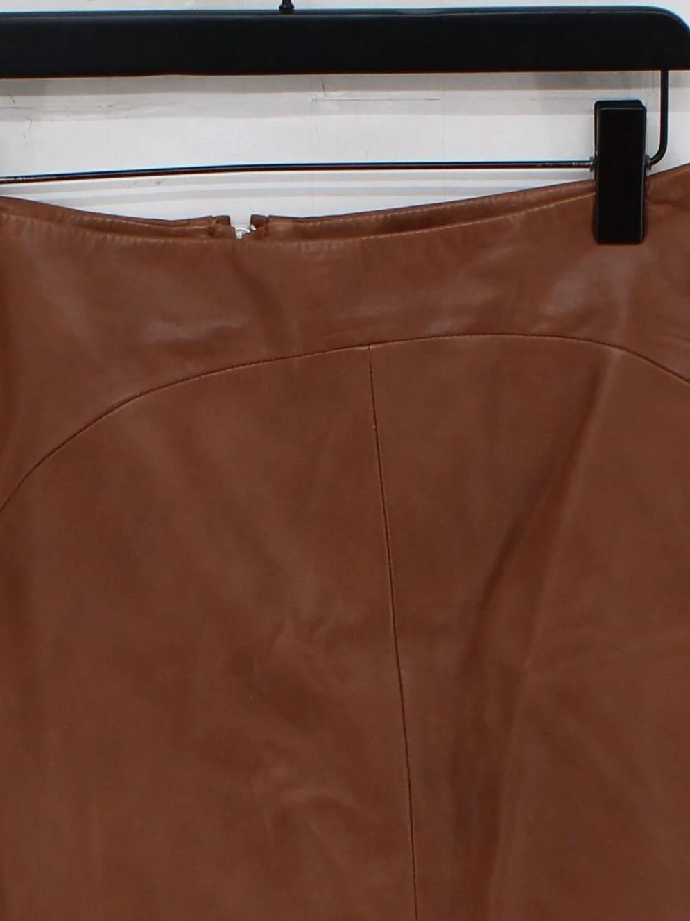 Reiss Women's Mini Skirt UK 10 Brown Leather with Polyester, Elastane Short Mini - Image 3