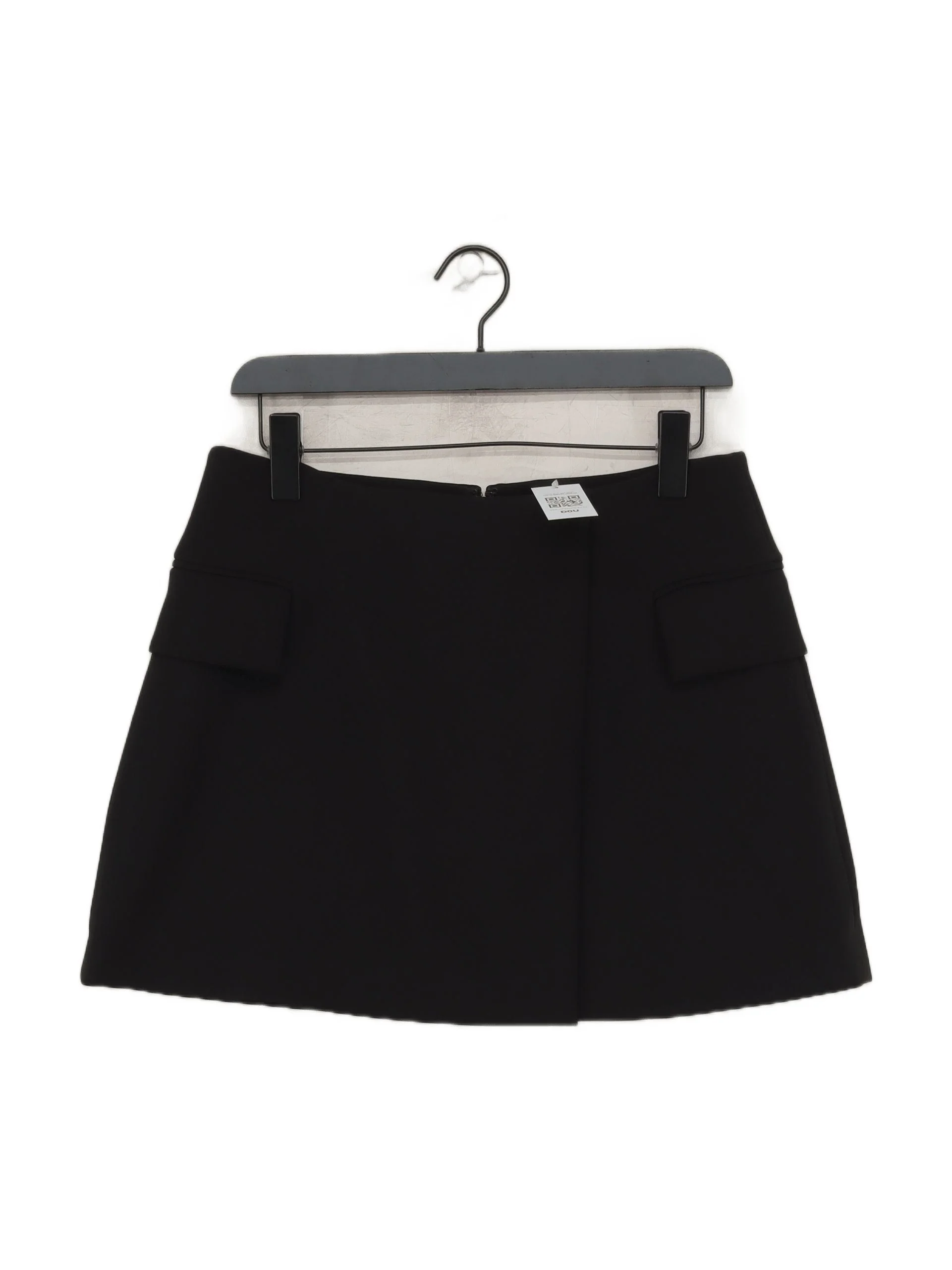 Reiss Women's Mini Skirt UK 12 Black Polyester with Elastane Short Mini