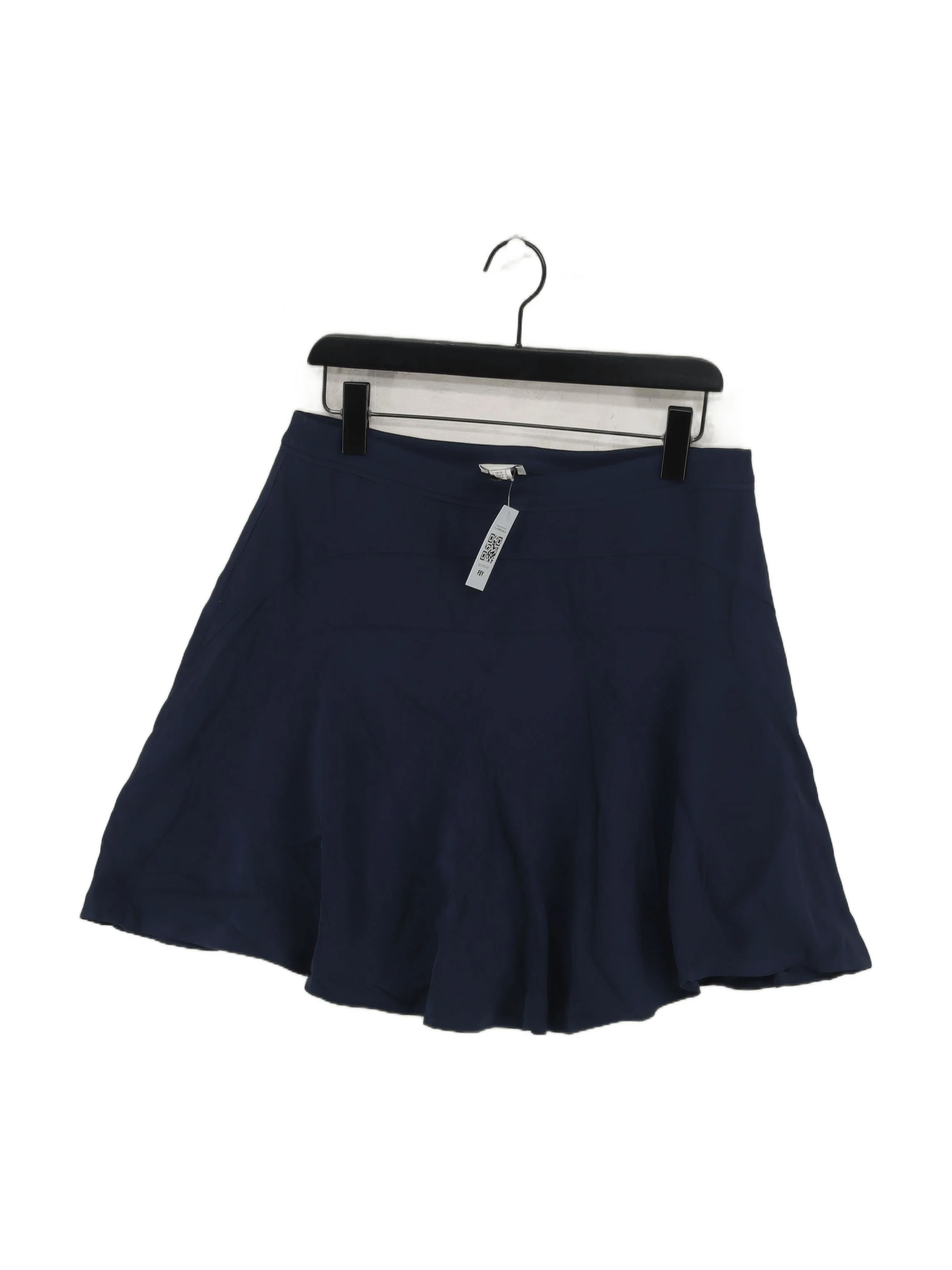 Reiss Women's Mini Skirt UK 12 Blue Acetate with Viscose, Polyester Short Mini