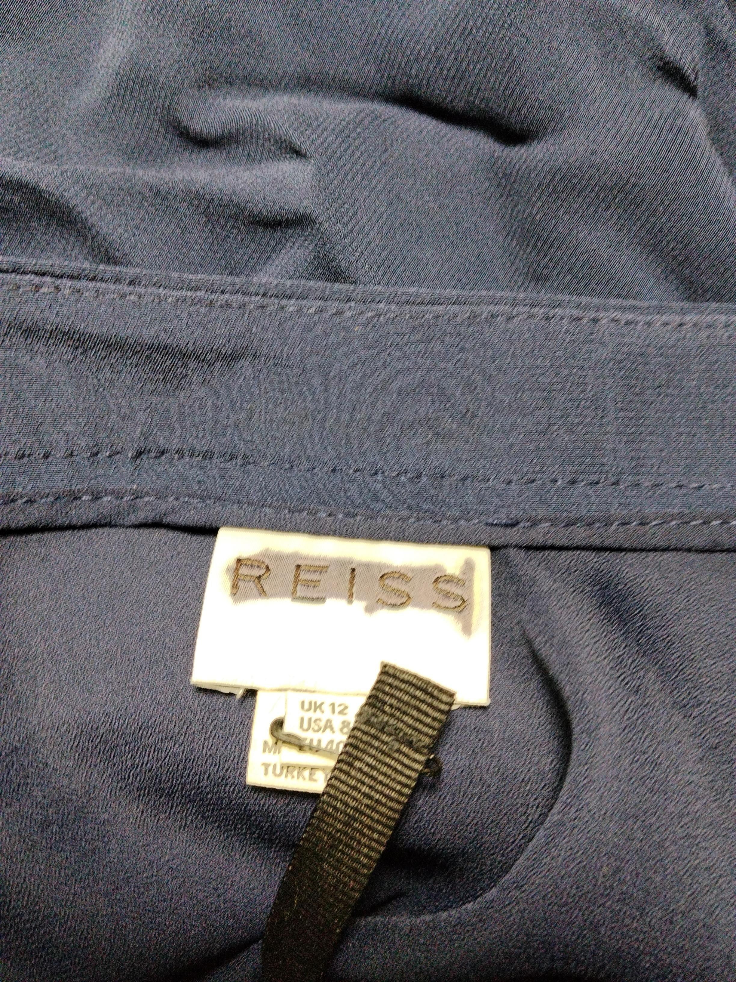 Reiss Women's Mini Skirt UK 12 Blue Acetate with Viscose, Polyester Short Mini - Image 5