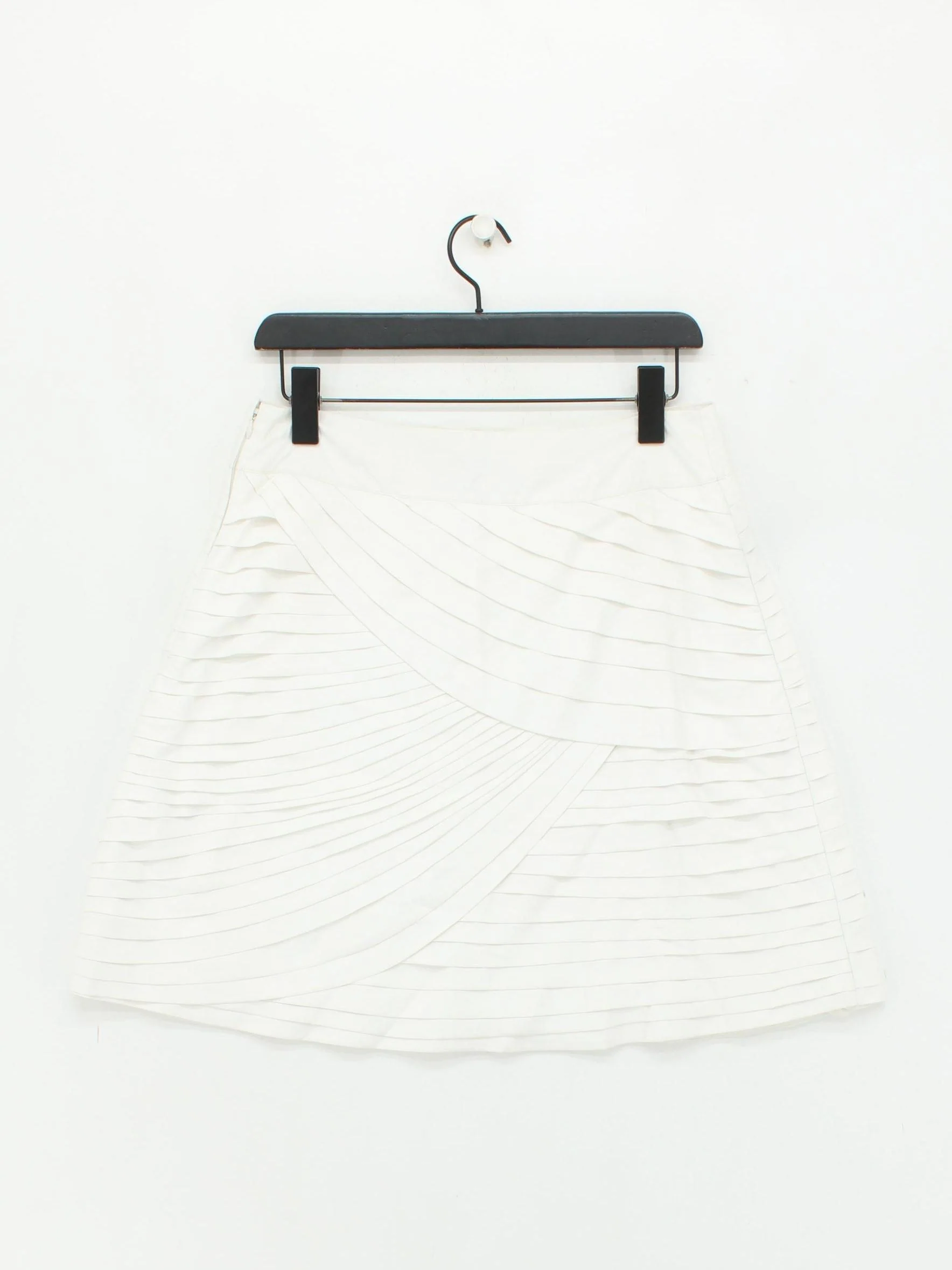 Reiss Women's Mini Skirt UK 12 White Polyester with Viscose Short Mini - Image 2
