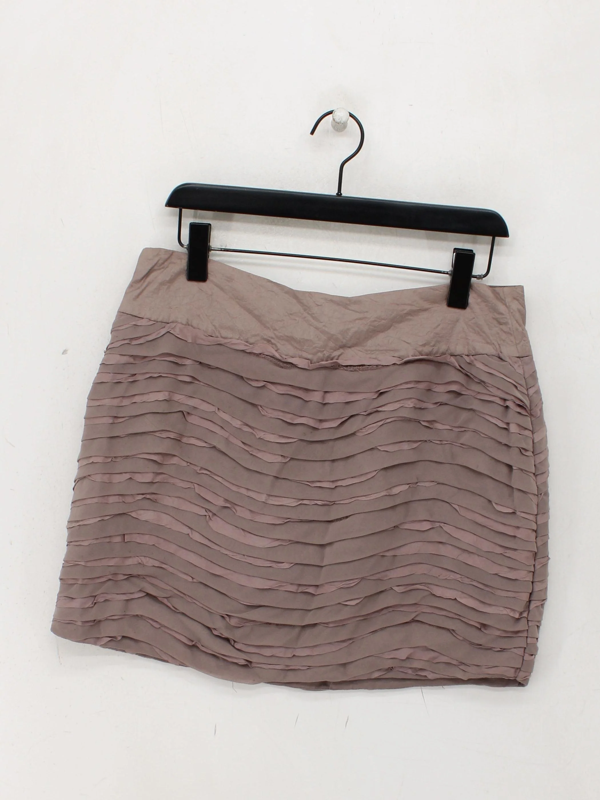 Reiss Women's Mini Skirt UK 14 Brown Silk with Viscose Short Mini - Image 2