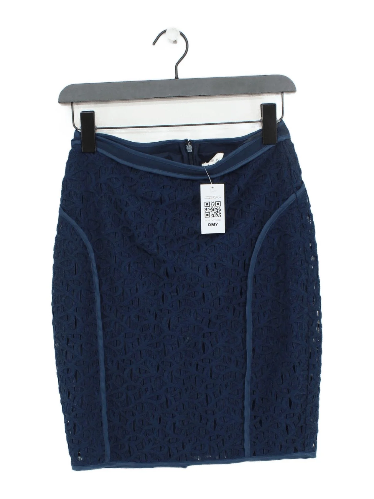 Reiss Women's Mini Skirt UK 8 Blue Cotton