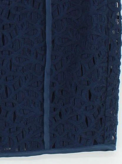 Reiss Women's Mini Skirt UK 8 Blue Cotton - Image 4