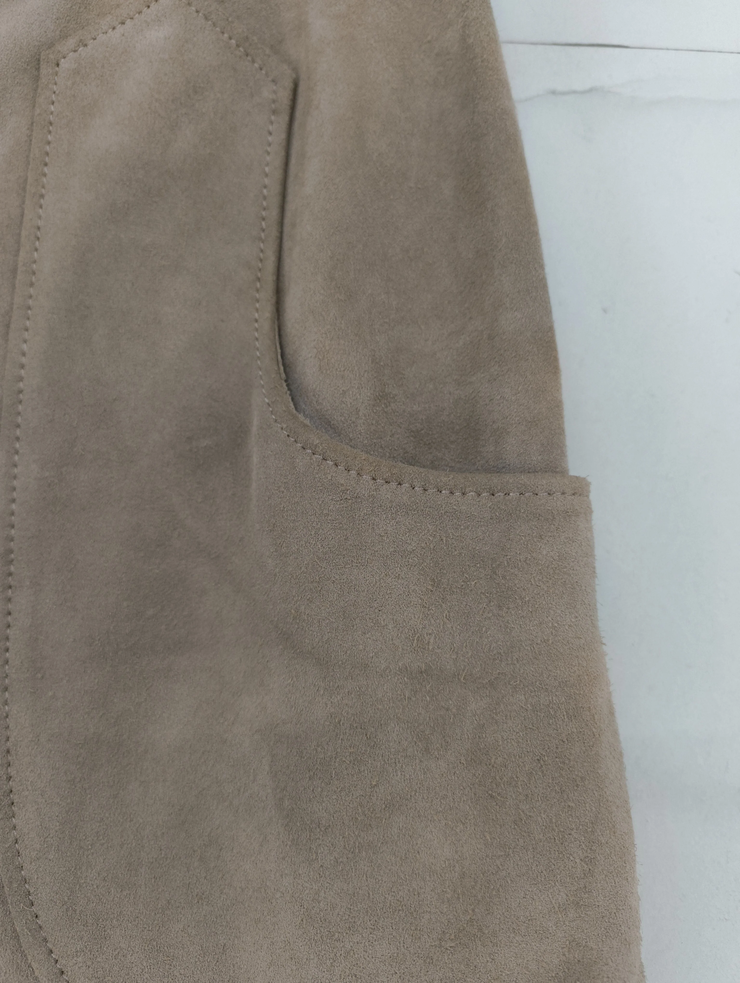 Reiss Women's Mini Skirt UK 8 Tan Leather with Polyester Short Mini - Image 5