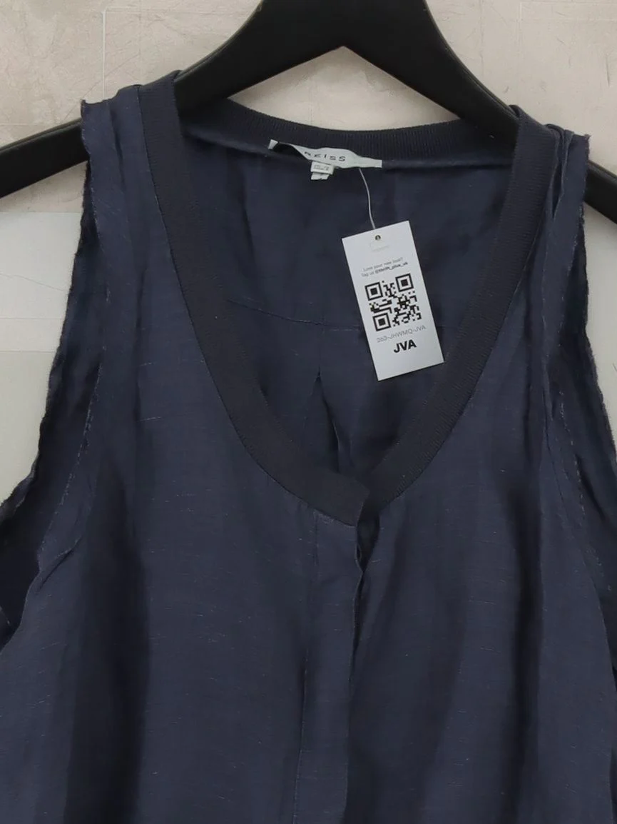 Reiss Women's Playsuit UK 10 Blue Other with Viscose, Polyamide Playsuit - Image 3