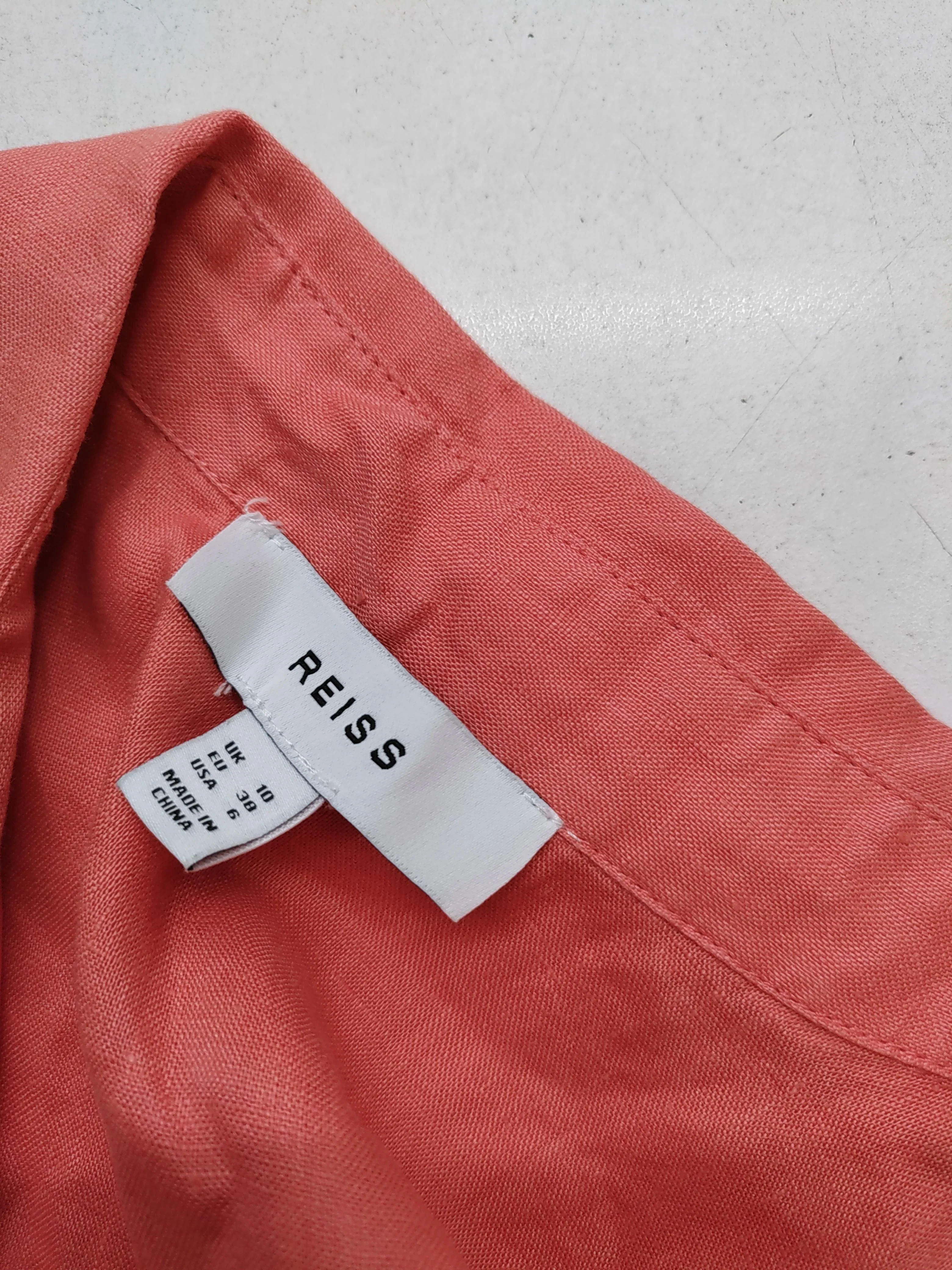 Reiss Women's Playsuit UK 10 Orange Linen with Cotton Playsuit - Image 5