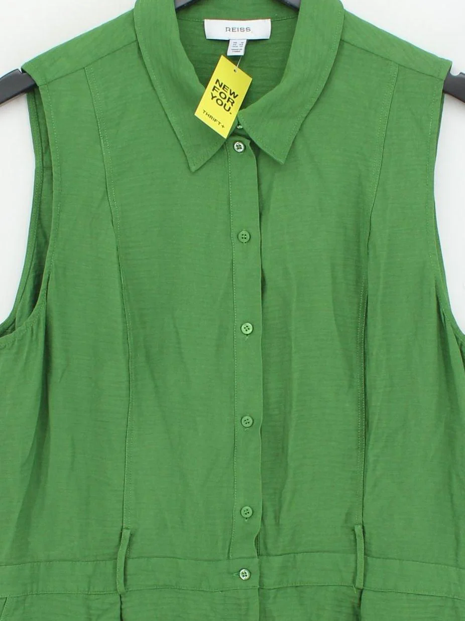 Reiss Women's Playsuit UK 16 Green Viscose with Polyamide Playsuit - Image 3