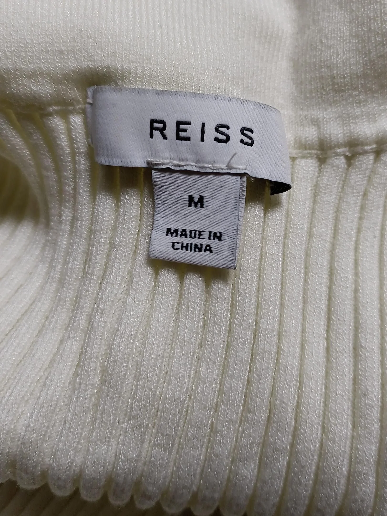 Reiss Women's Polo M Cream 100% Other Sleeveless Collared Basic - Image 5