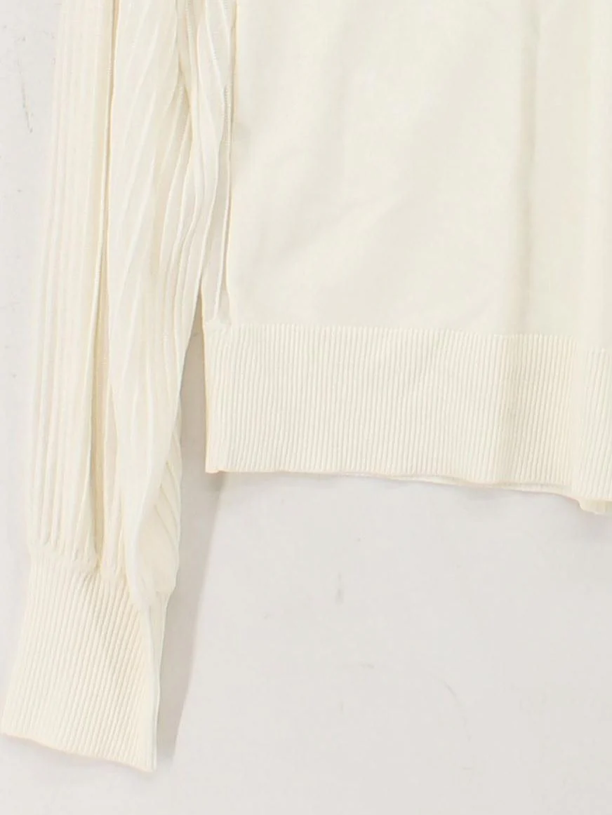 Reiss Women's Polo S Cream Viscose with Polyamide, Elastane Basic - Image 4