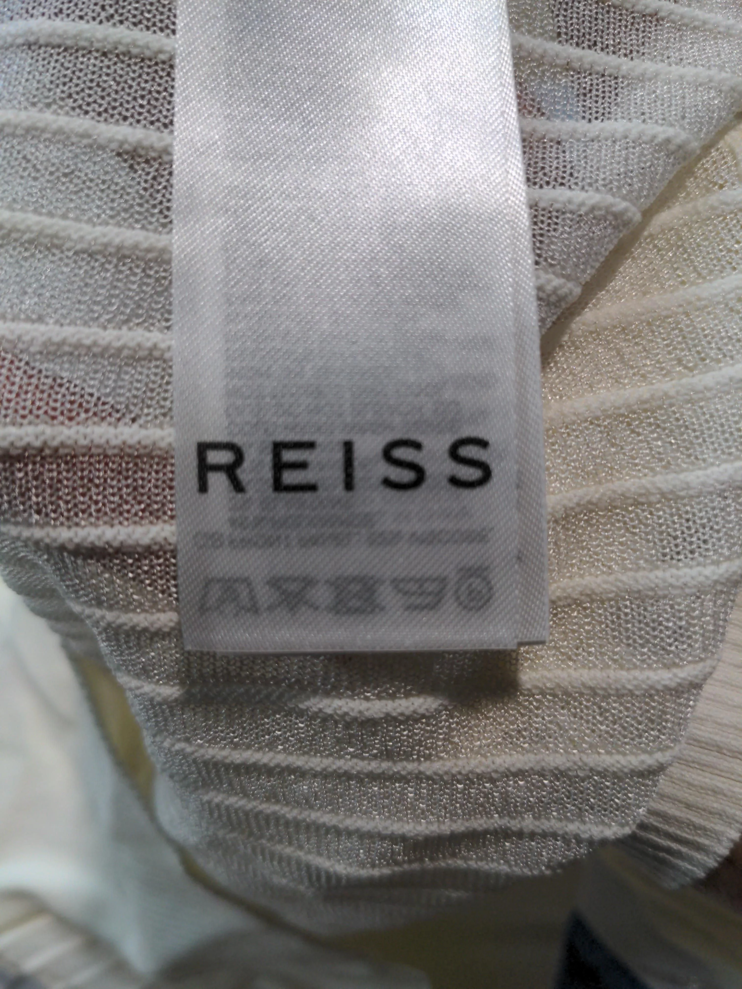 Reiss Women's Polo S Cream Viscose with Polyamide, Elastane Basic - Image 5