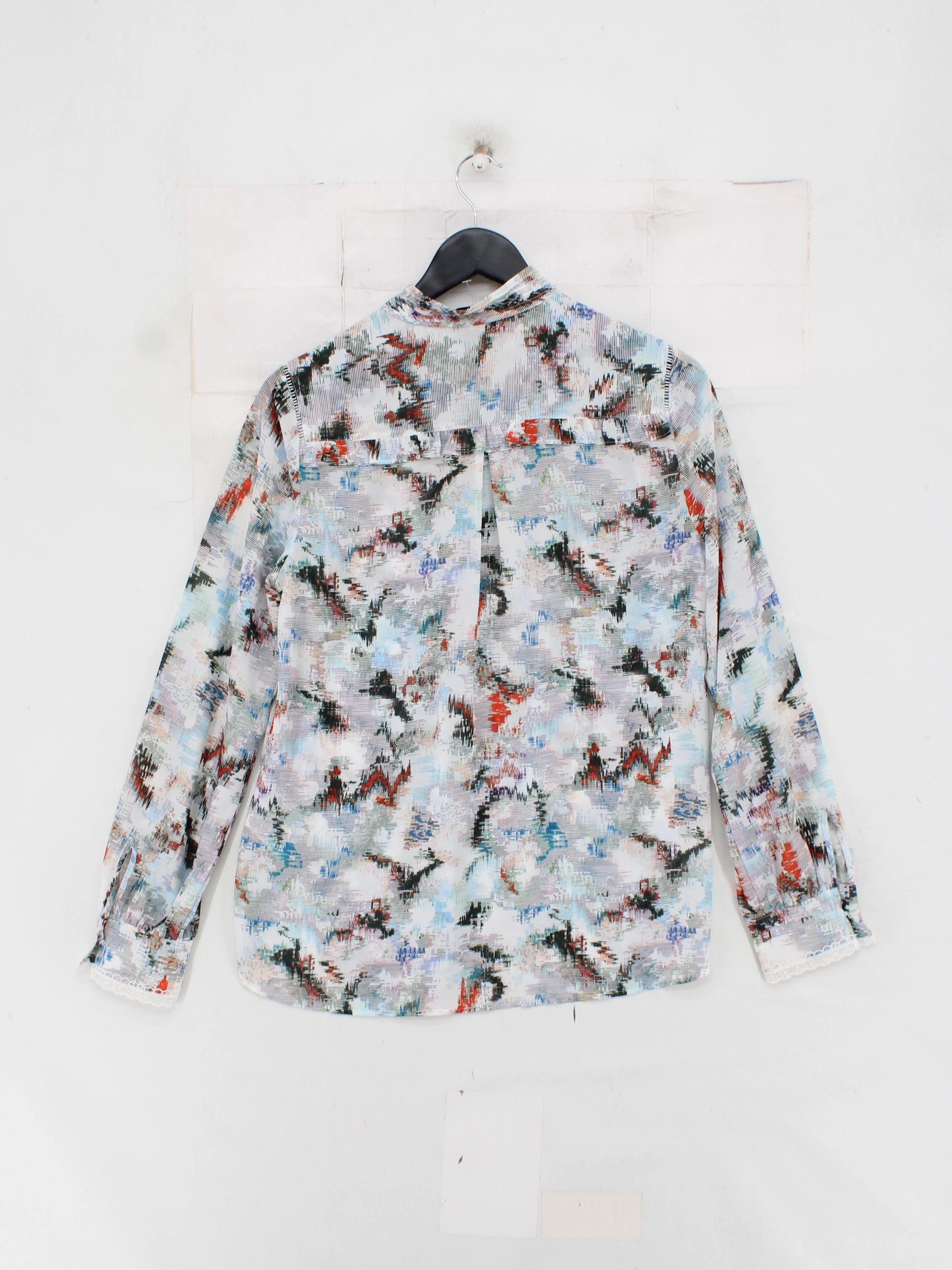 Reiss Women's Shirt M Multi 100% Polyester Long Sleeve Collared Basic - Image 2