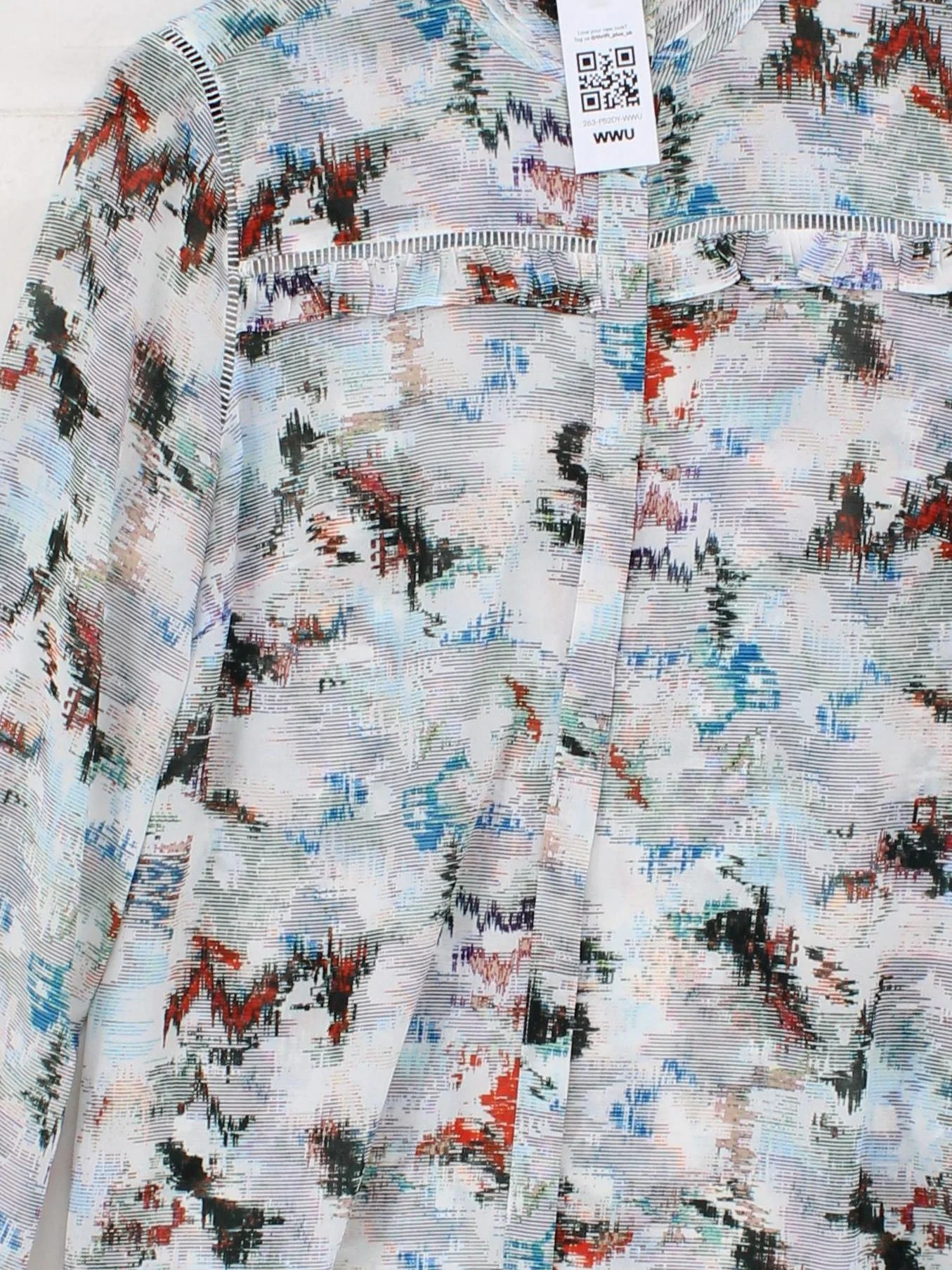 Reiss Women's Shirt M Multi 100% Polyester Long Sleeve Collared Basic - Image 3